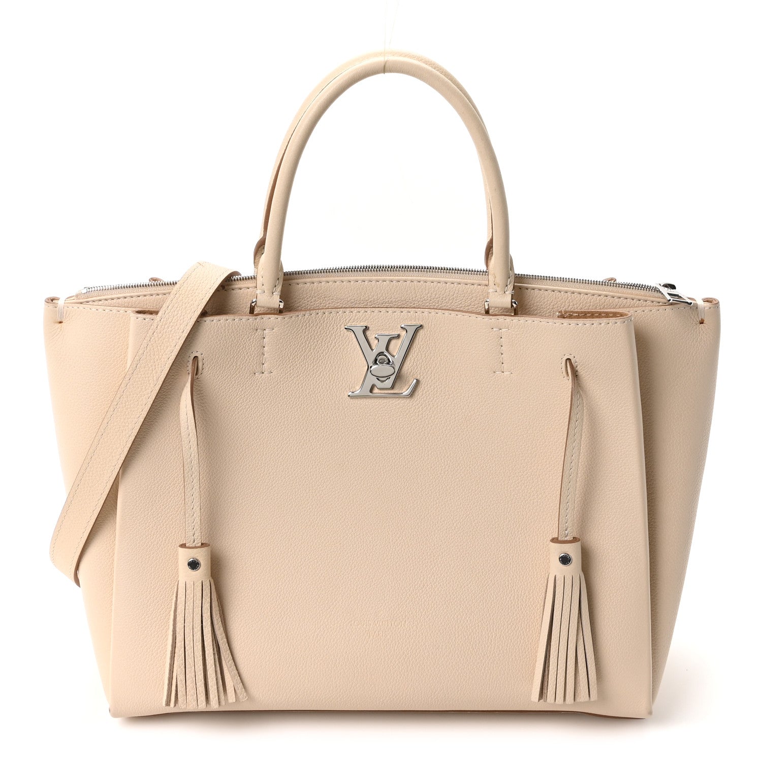 Calfskin Lockmeto Cream Beige
