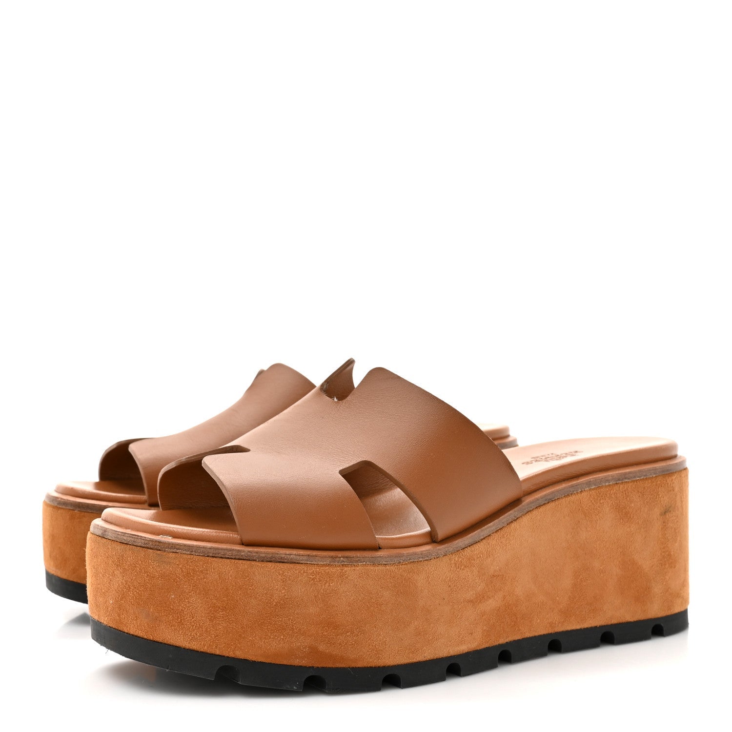 Calfskin Suede Goatskin Eze 30 Sandals 37 Marron Glaise