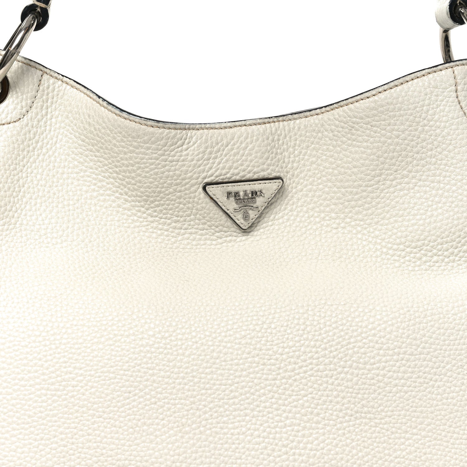 Vitello Daino Hobo Bag White