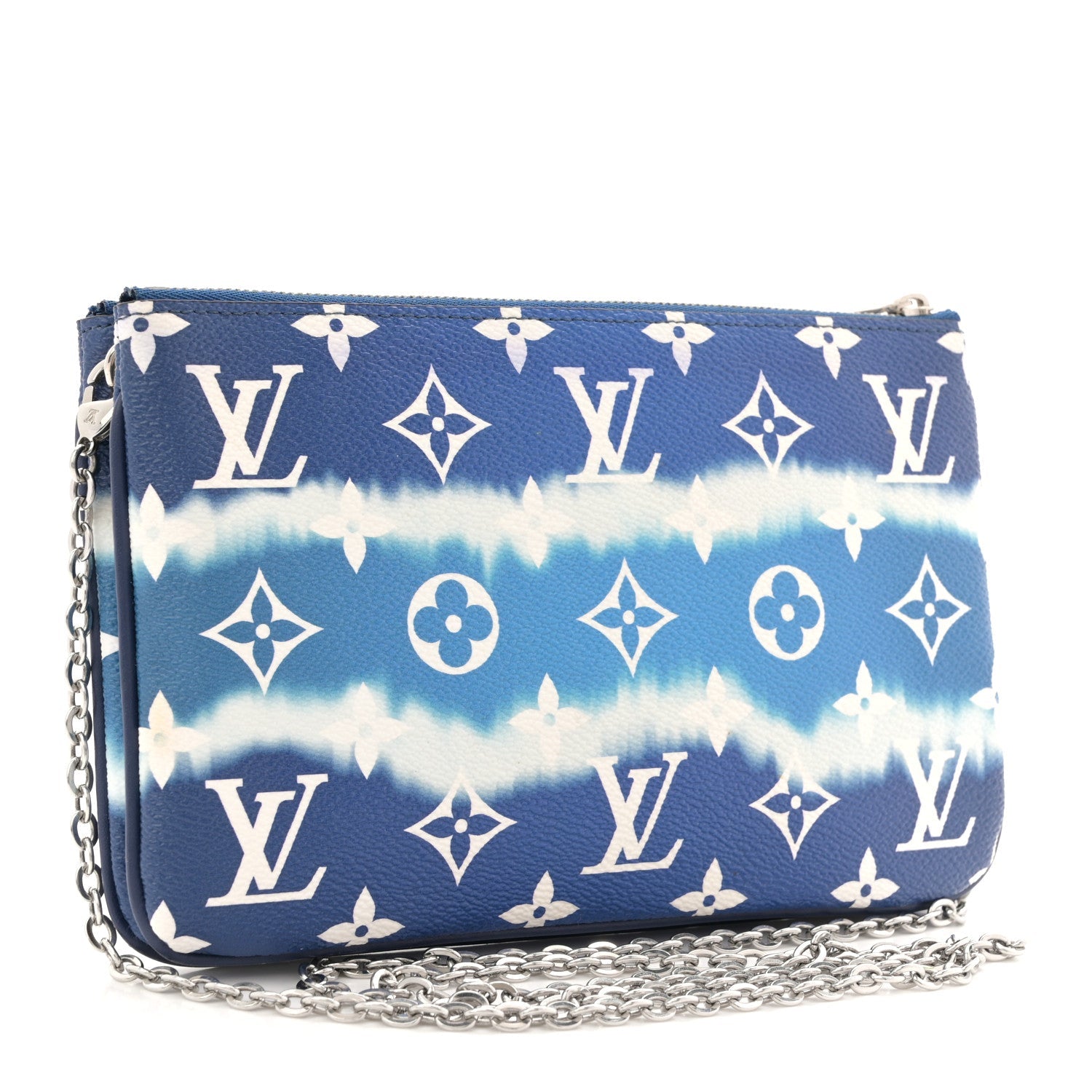 Monogram Giant Escale Double Zip Pochette Blue