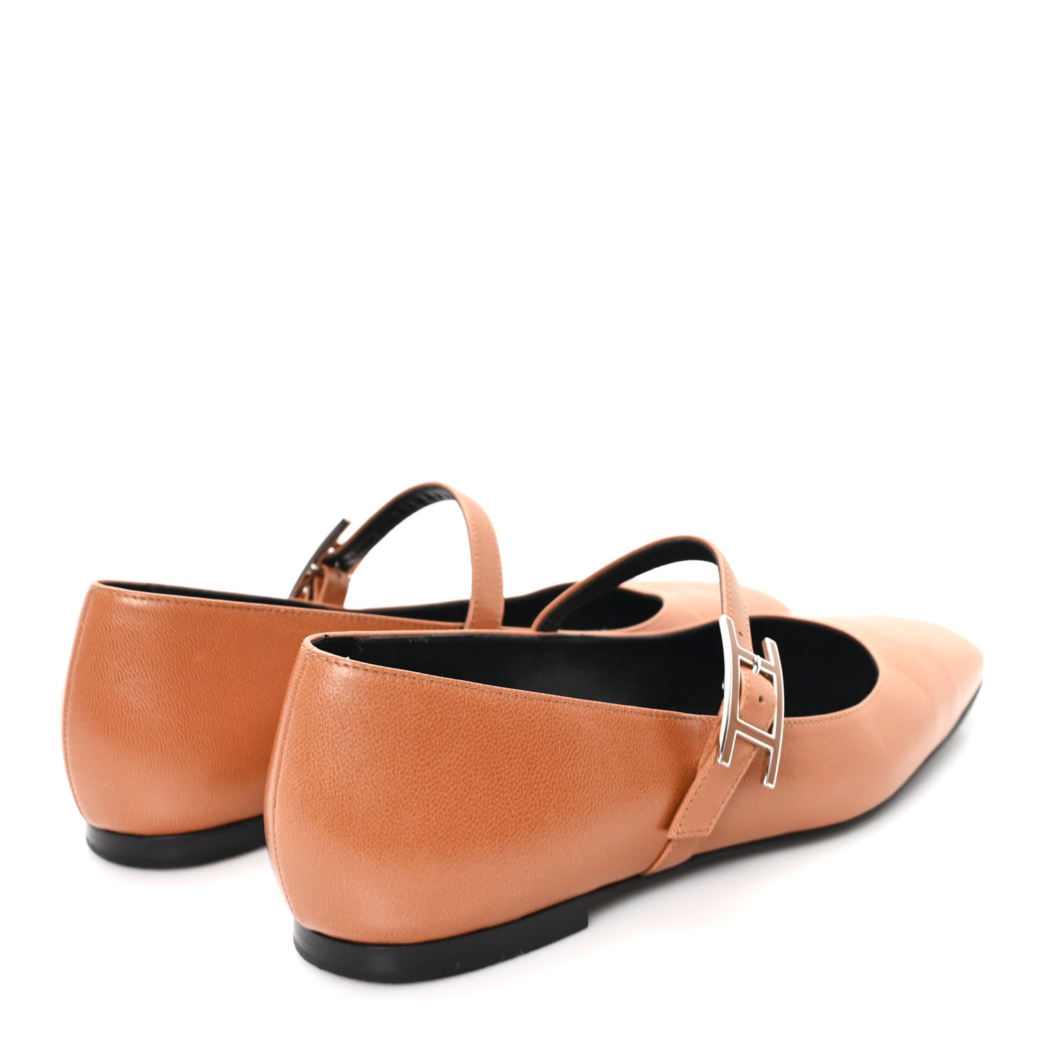 Goatskin Jane Ballet Flats 37 Marron Alezan