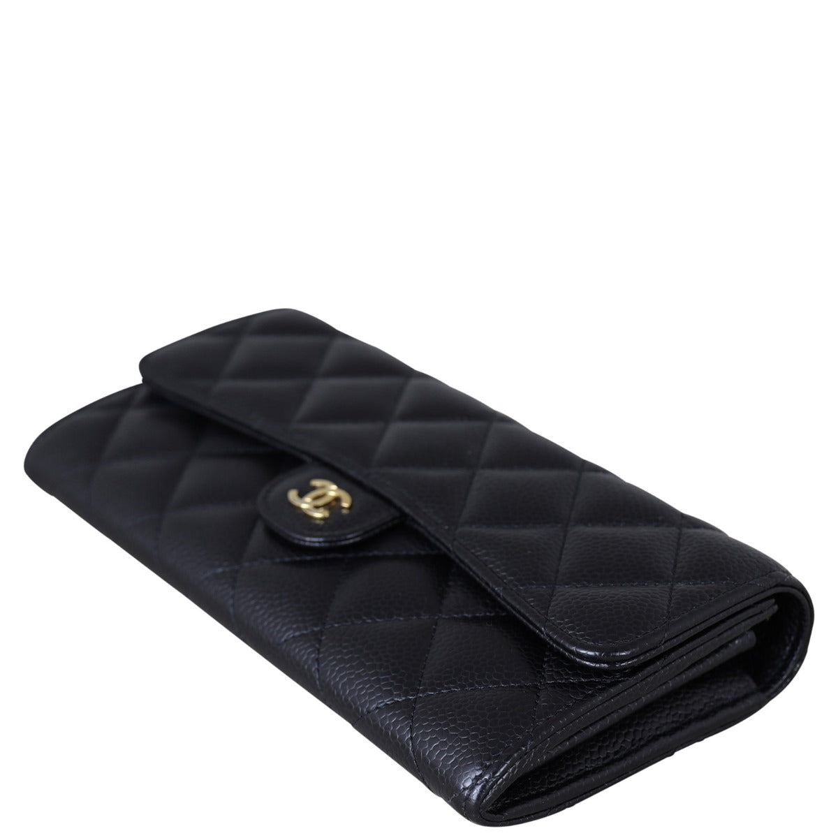 Chanel Classic Flap Long Wallet | Black Caviar