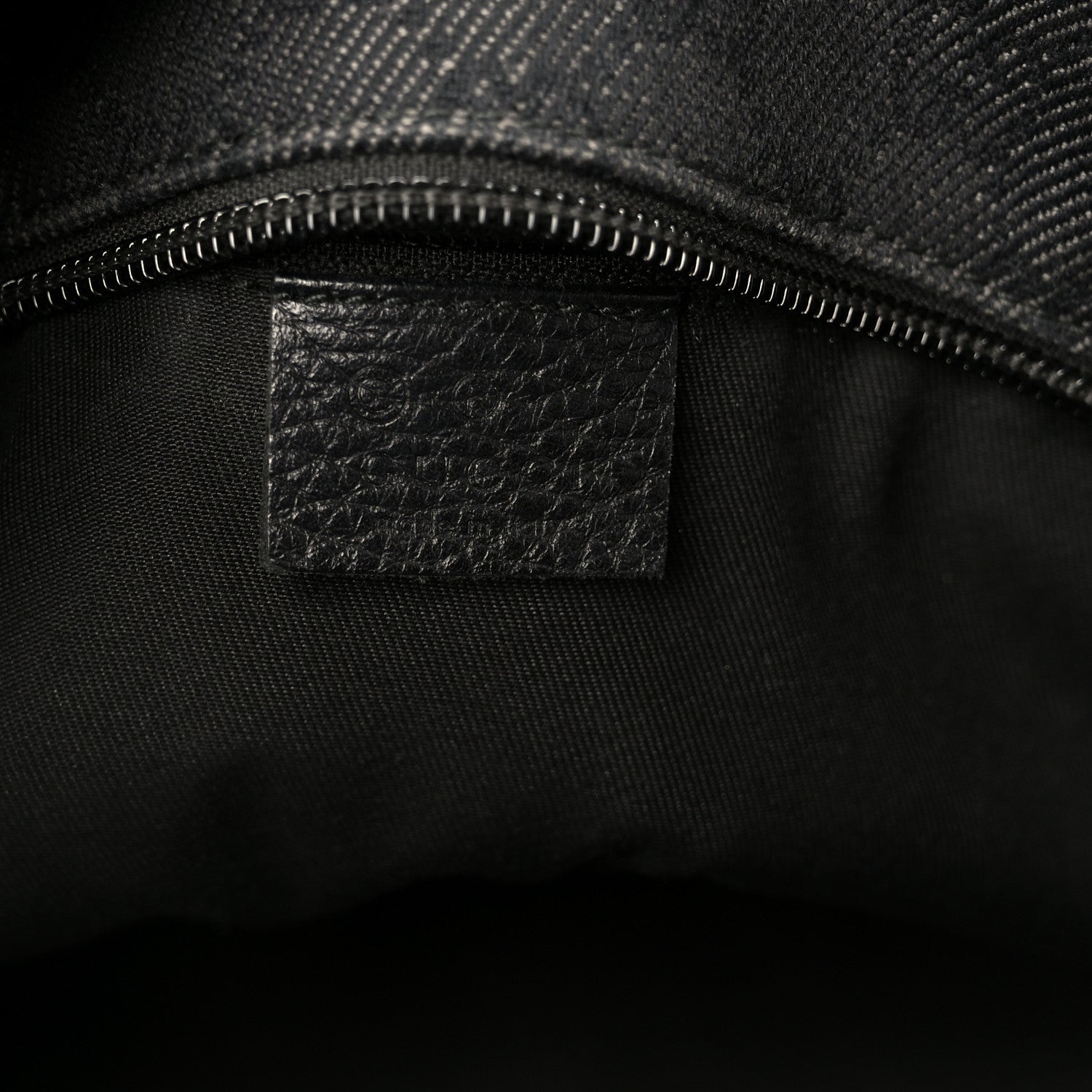 Denim Monogram Tote Bag Black