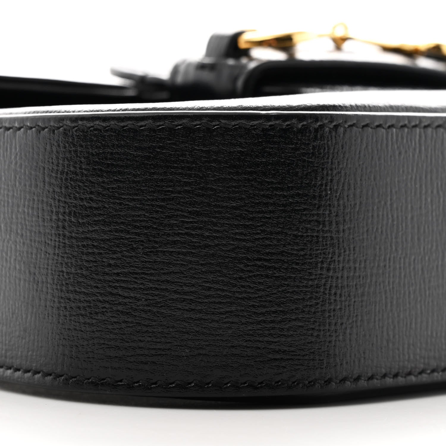 Azalea Calfskin Web Mini Horsebit 1955 Shoulder Bag Black