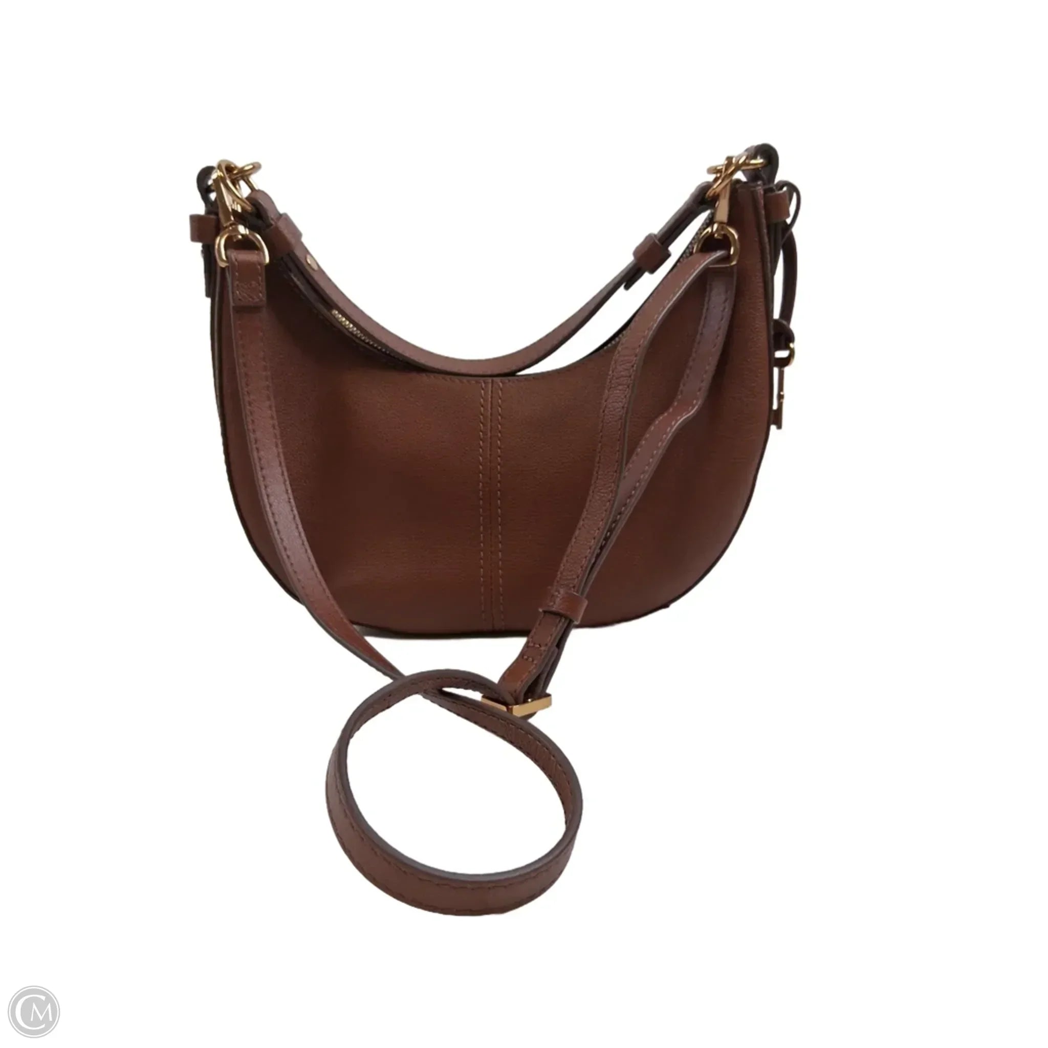 Handbag Leather By Fossil, Size: Small