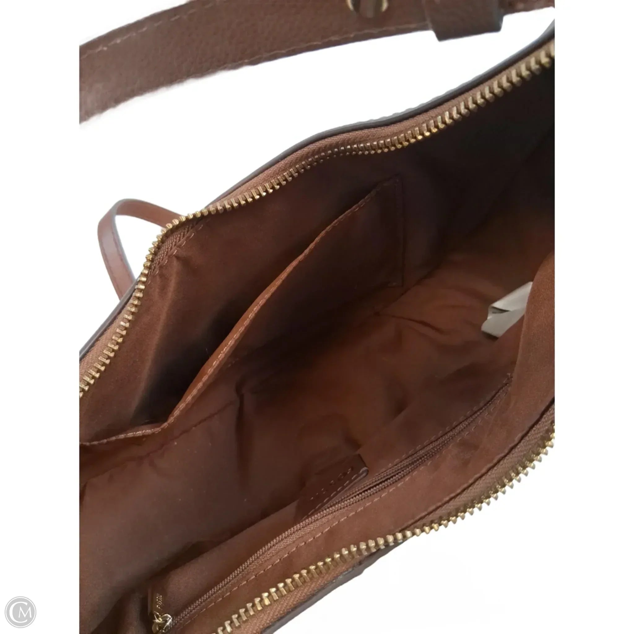 Handbag Leather By Fossil, Size: Small