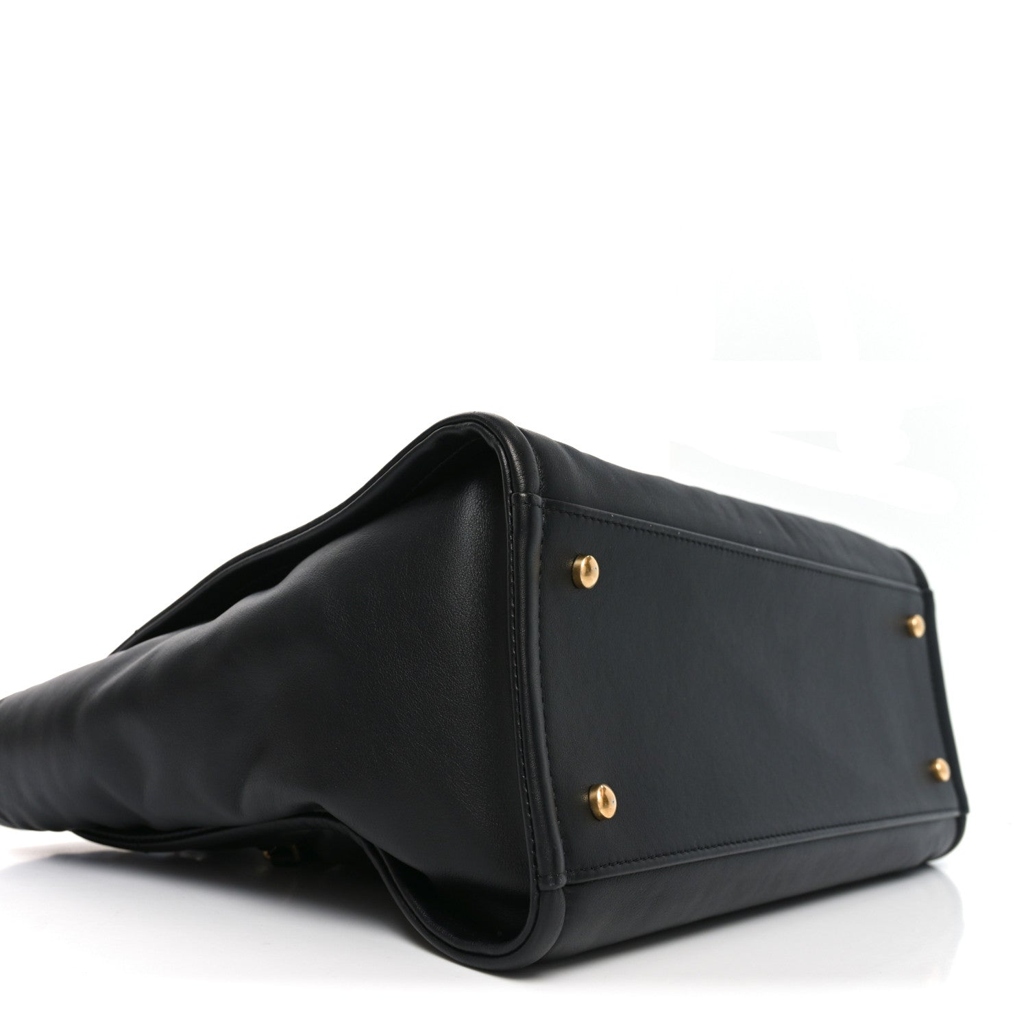 Calfskin Small Deauville Tote Black