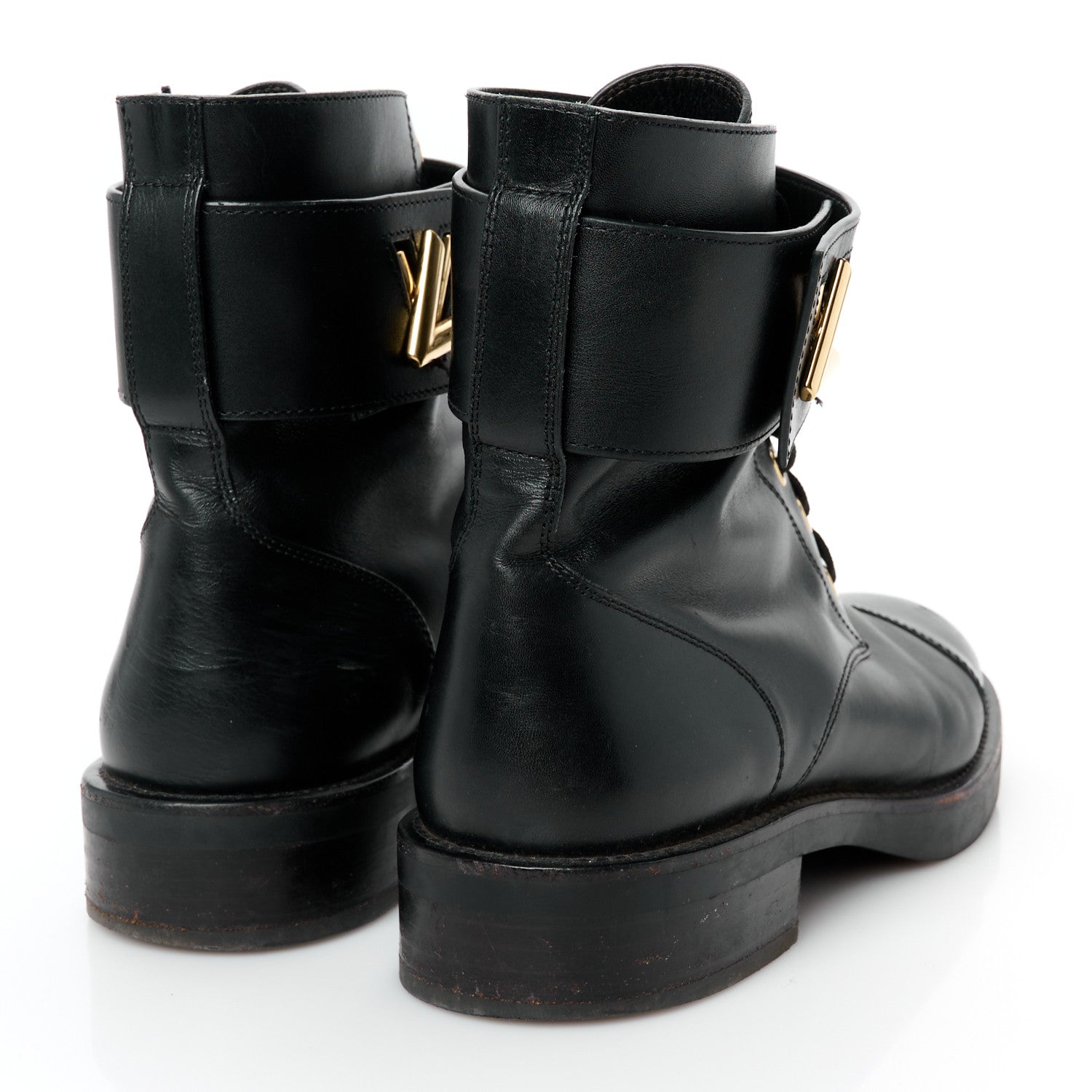 Calfskin Wonderland Flat Ranger Boots 37 Black