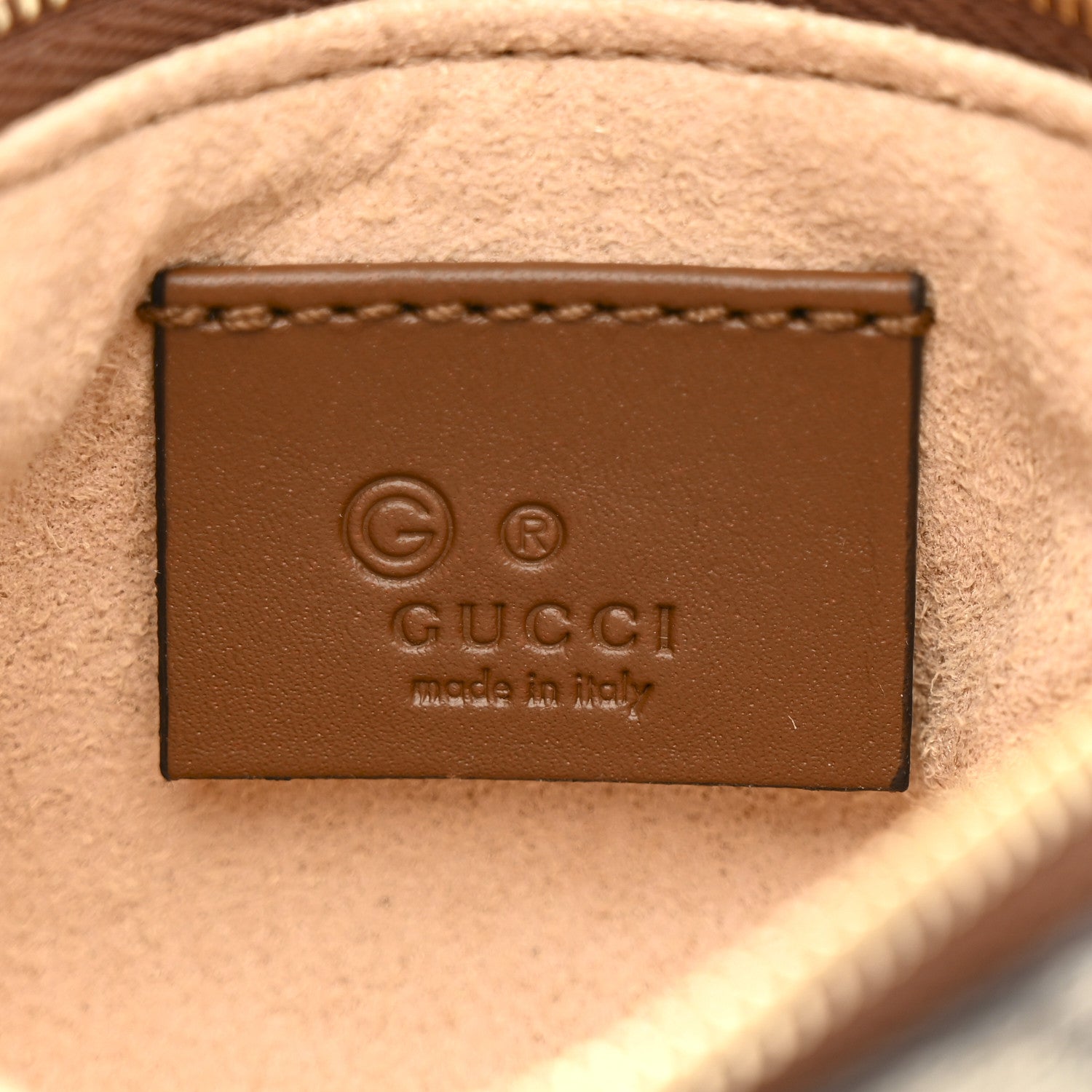 GG Supreme Monogram Key Case Beige Ebony Cuir