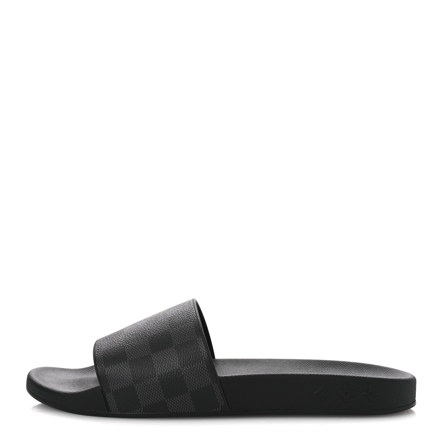 Damier Graphite Mens Waterfront Slide Sandal 9 Black