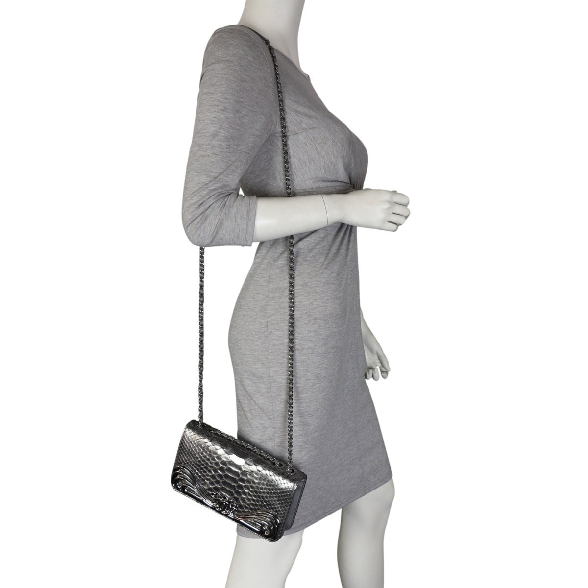 Chanel Python Clutch on Chain