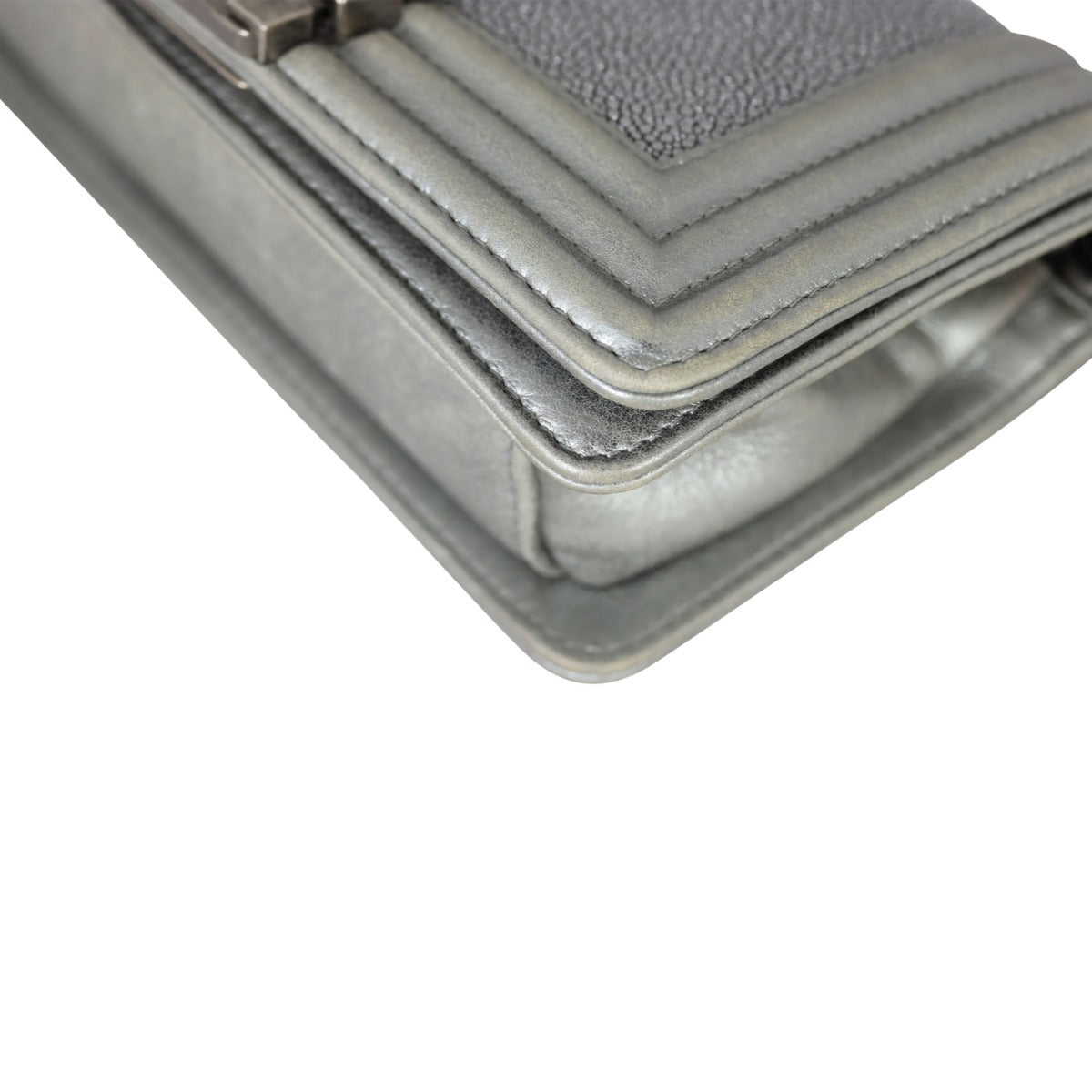 Chanel Boy Small Galuchat | Silver
