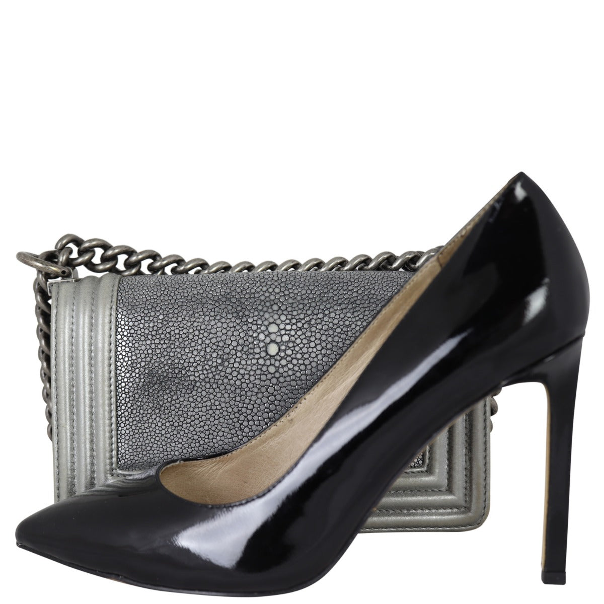Chanel Boy Small Galuchat | Silver