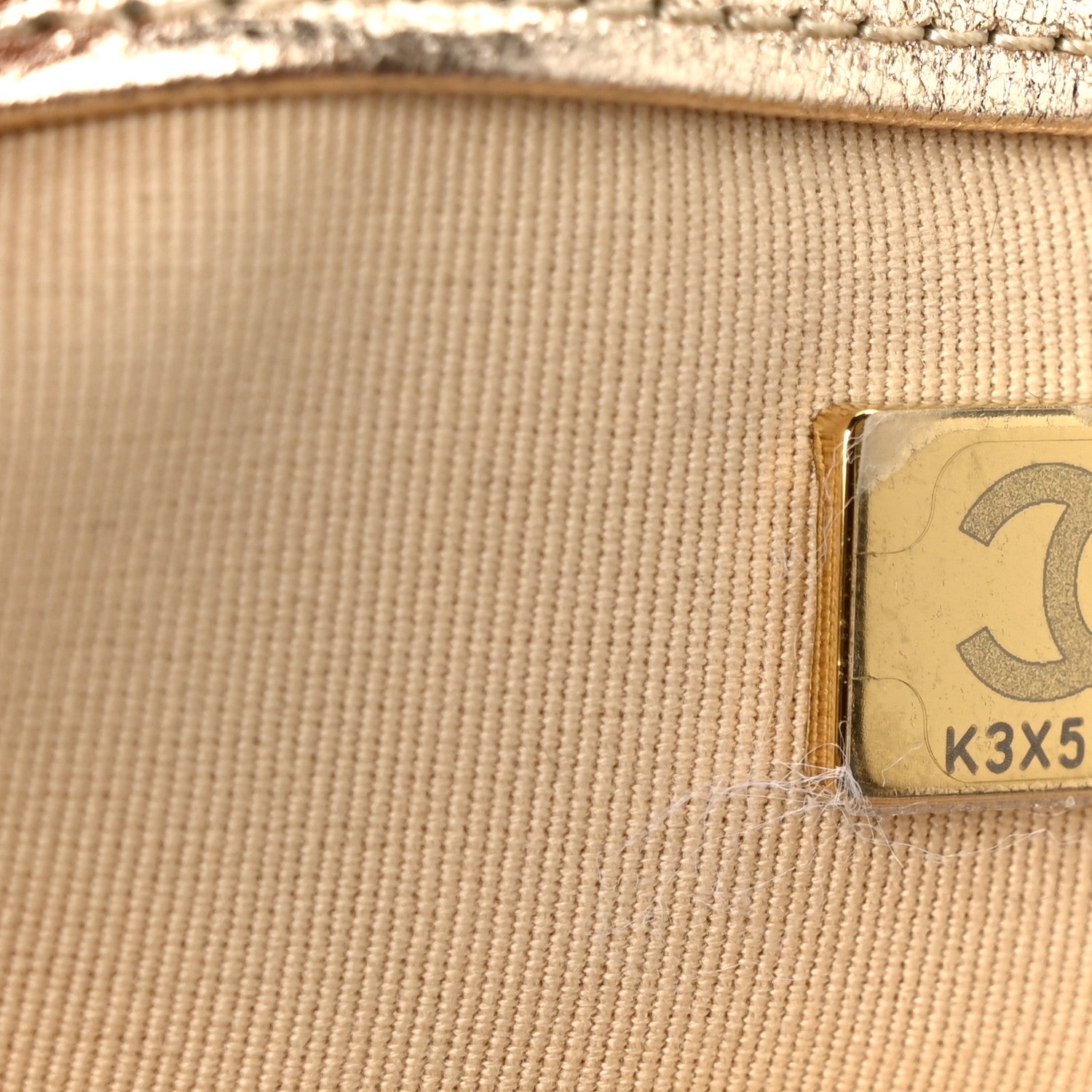 Metallic Calfskin Crochet Medium Chanel 19 Flap Gold