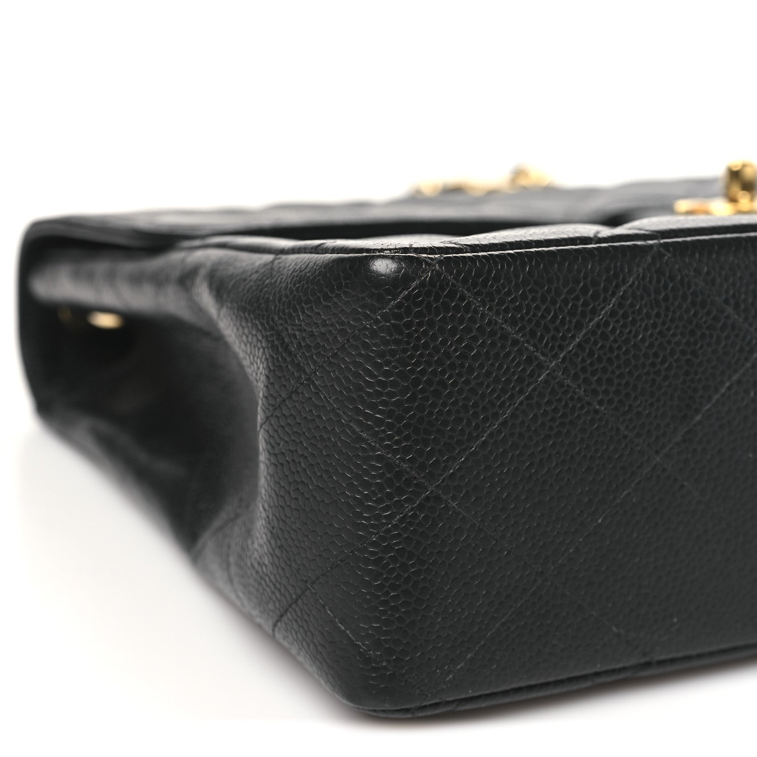 Caviar Jumbo Single Flap Black