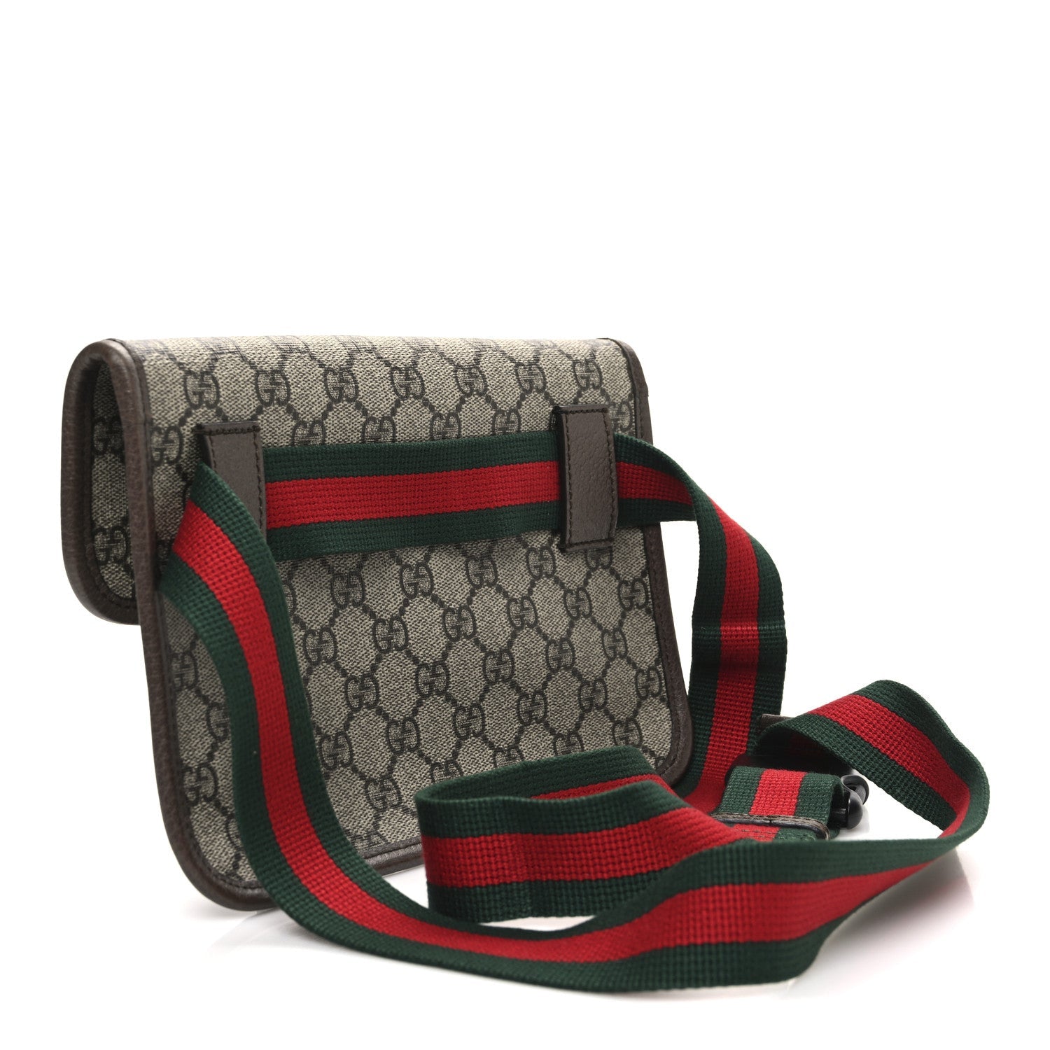 GG Supreme Monogram Neo Vintage Web Belt Bag Brown