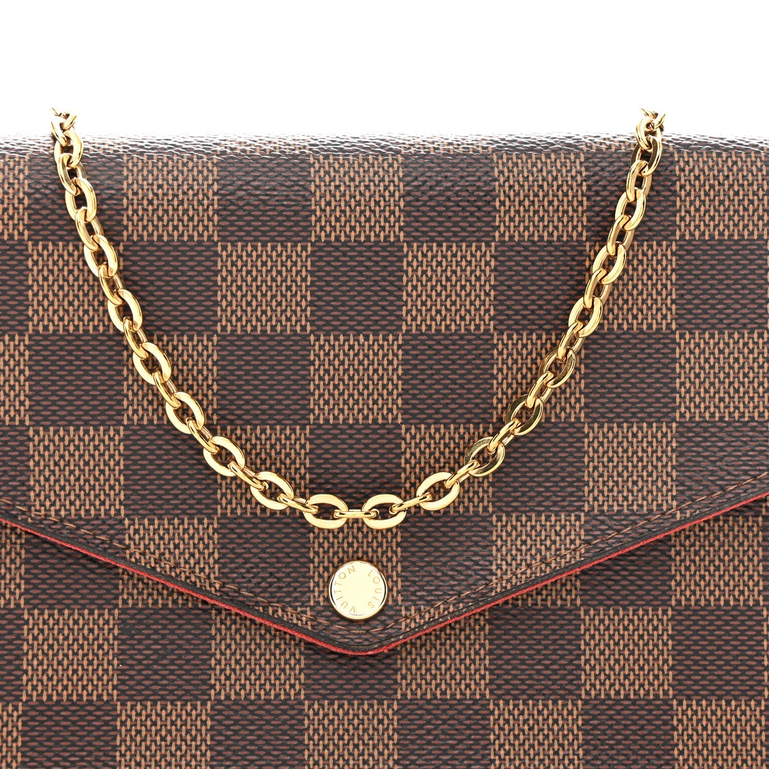 Damier Ebene Pochette Felicie Chain Wallet