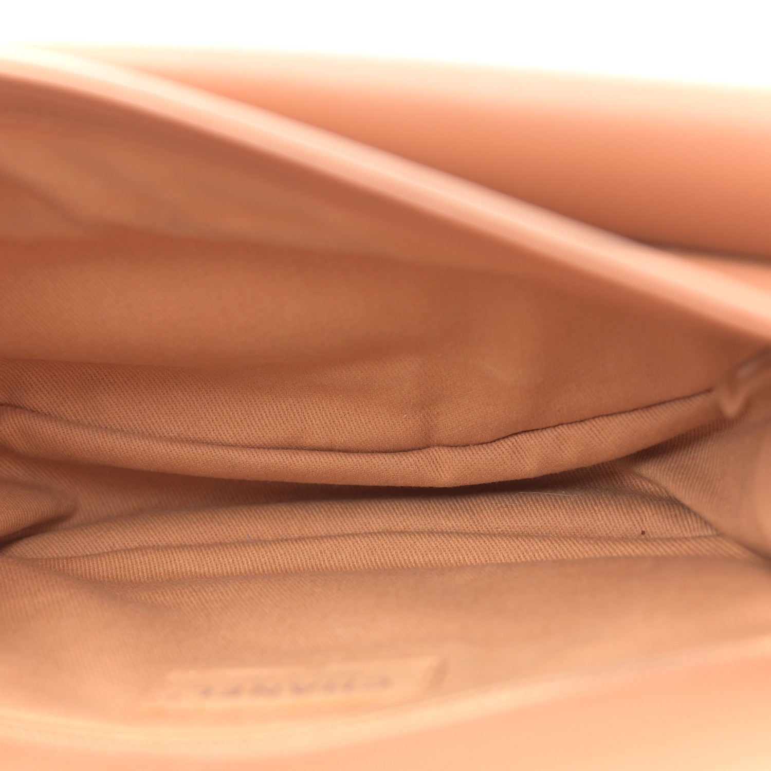Calfskin Coco Eyelets Small Flap Bag Camel