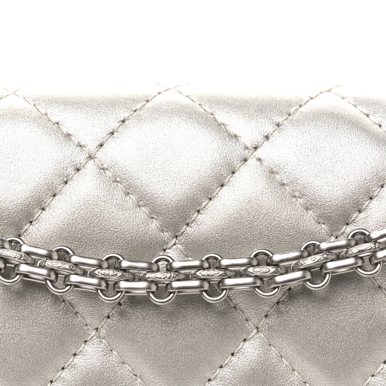 Metallic Lambskin Quilted 2.55 Reissue 226 Flap Silver
