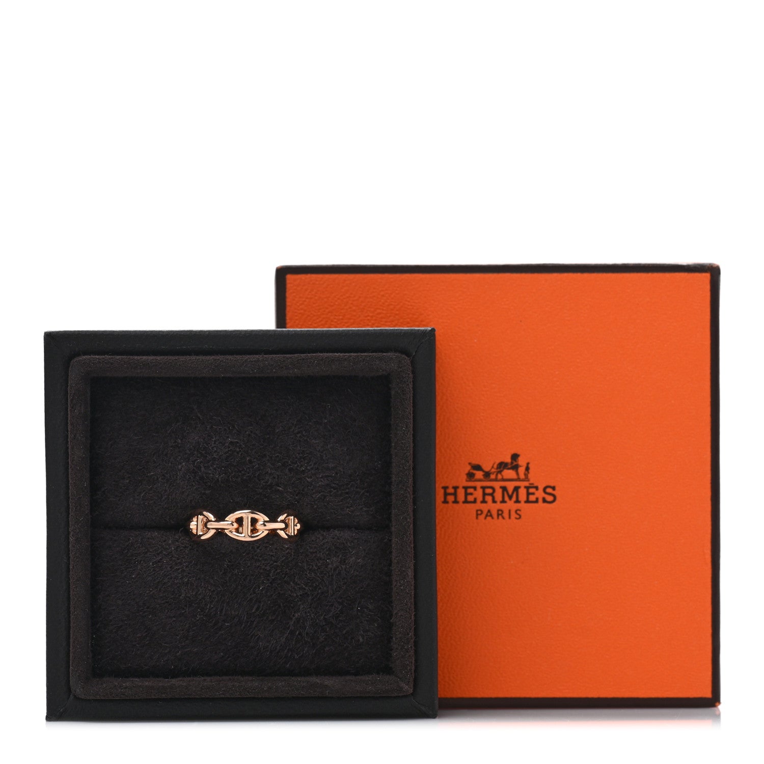 18K Rose Gold PM Chaine d'Ancre Enchainee Ring 52 6