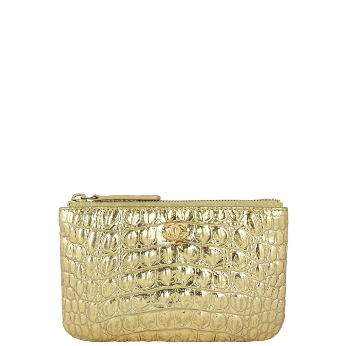 Chanel O-Case Mini Croc embossed