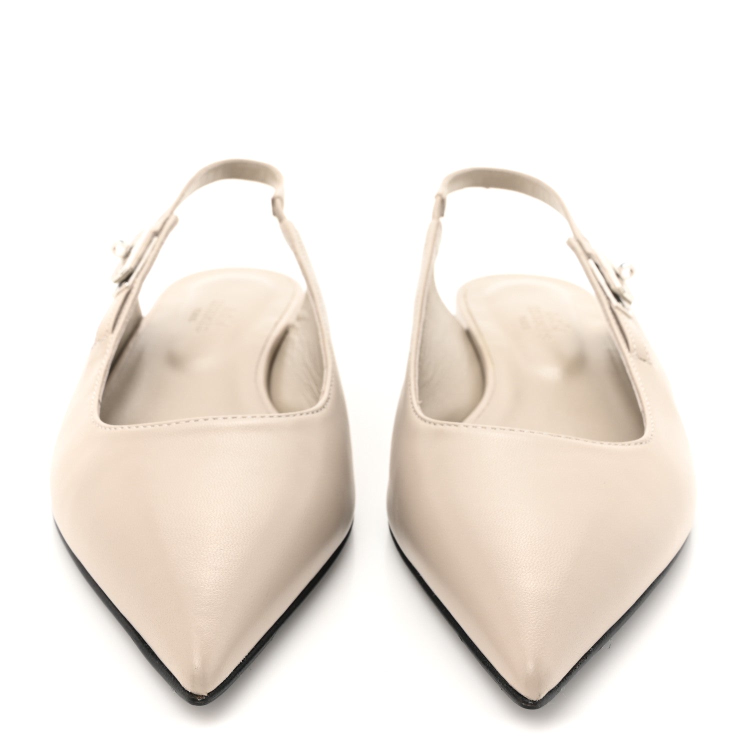 Nappa Lovely Slingback Flats 37 Beige Galet
