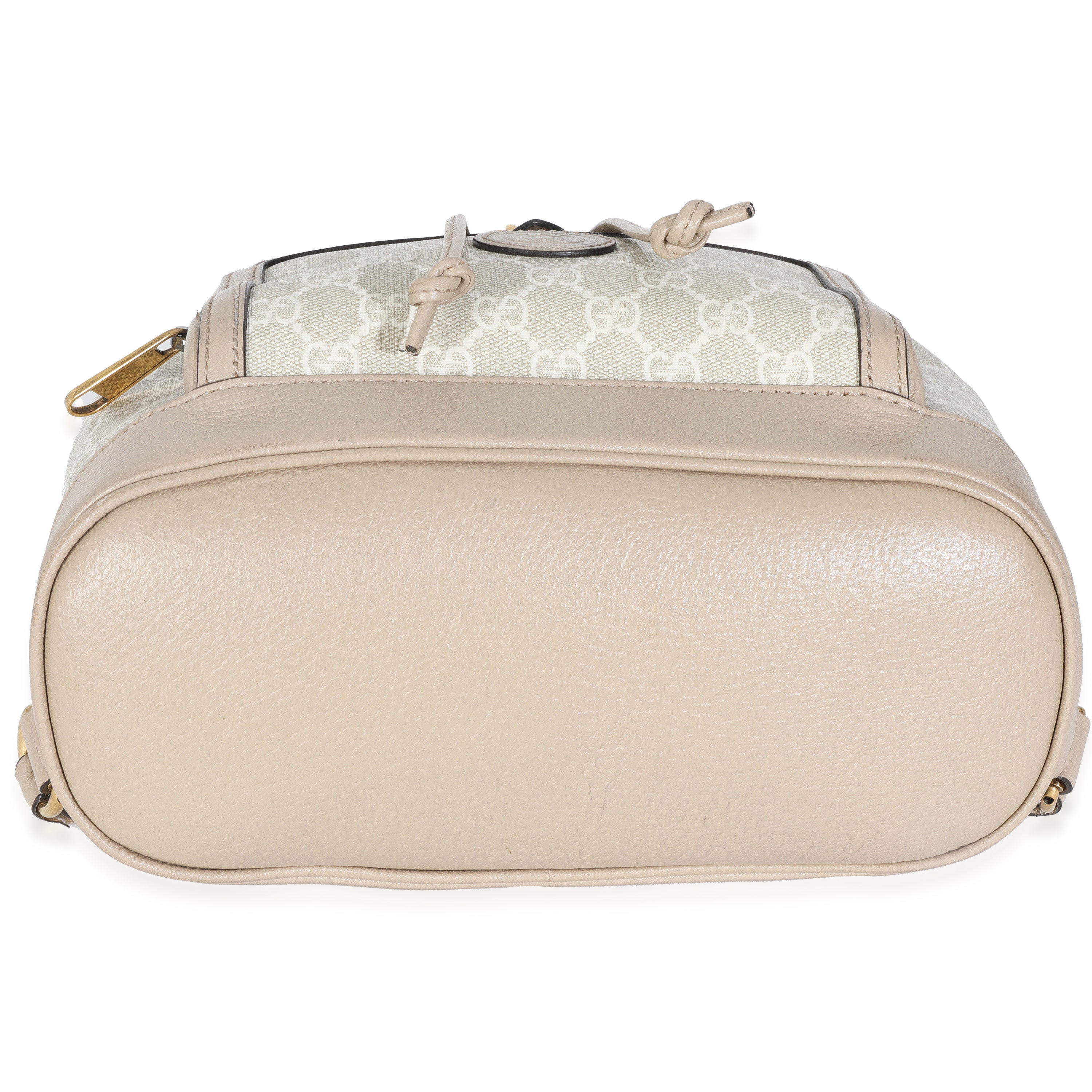 White GG Supreme Monogram Azalea Calfskin Retro Interlocking G Buckle Back