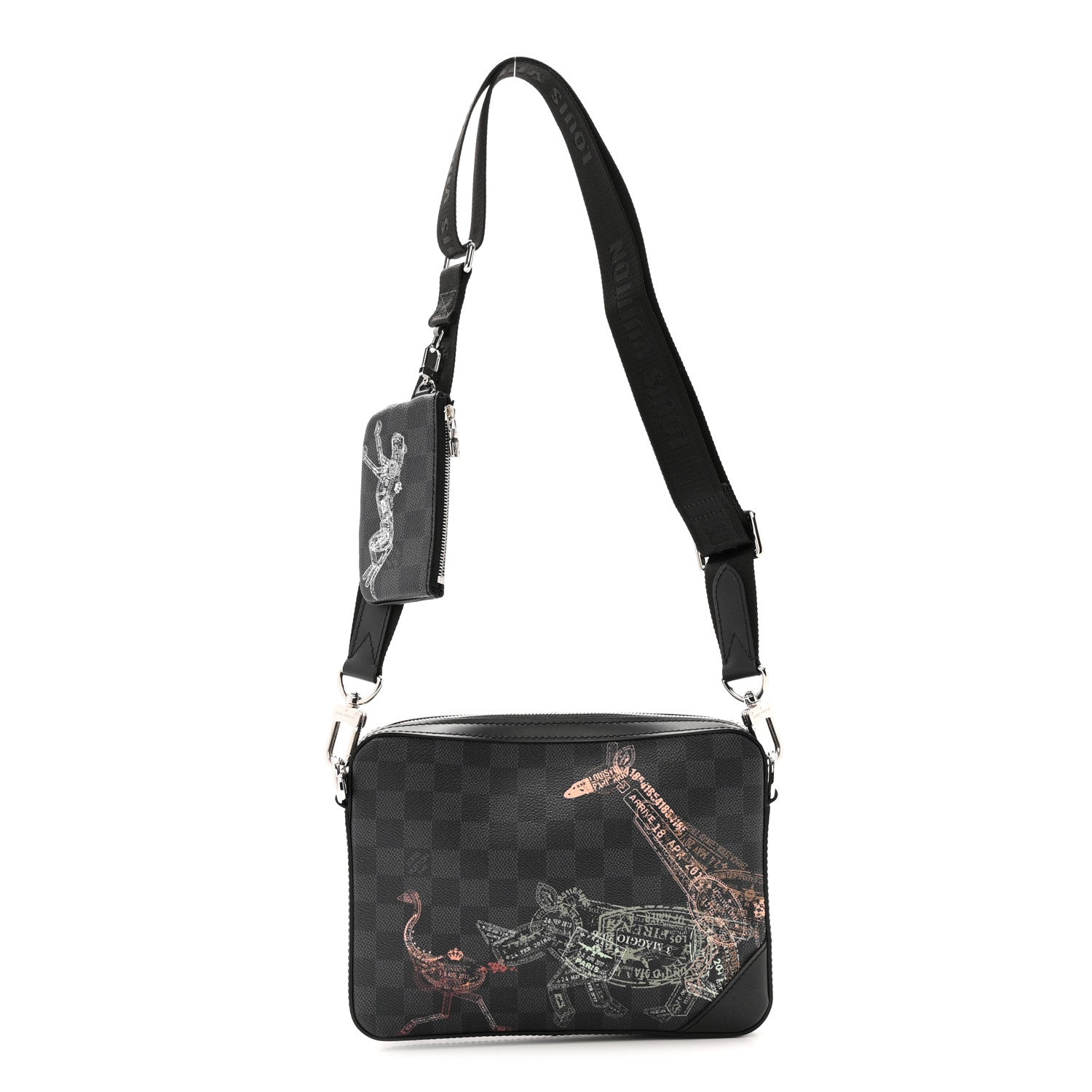 Damier Graphite Wild Animals Trio Messenger