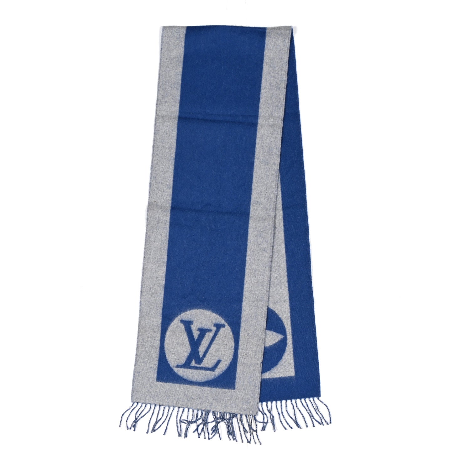 Lambswool Angora Cardiff Scarf Blue Grey
