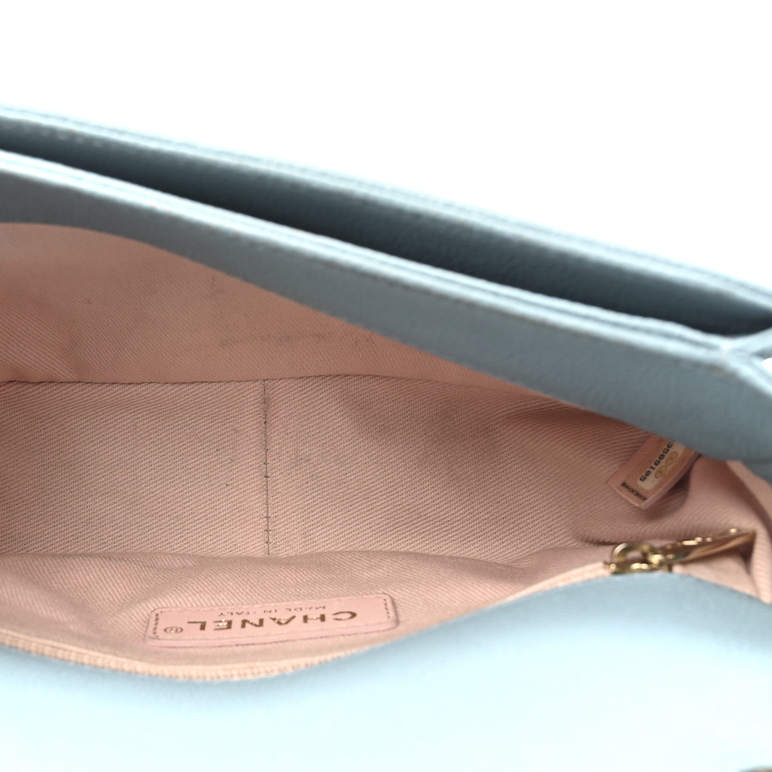 Grained Calfskin Quilted Small Cuba Top Handle Flap Blue