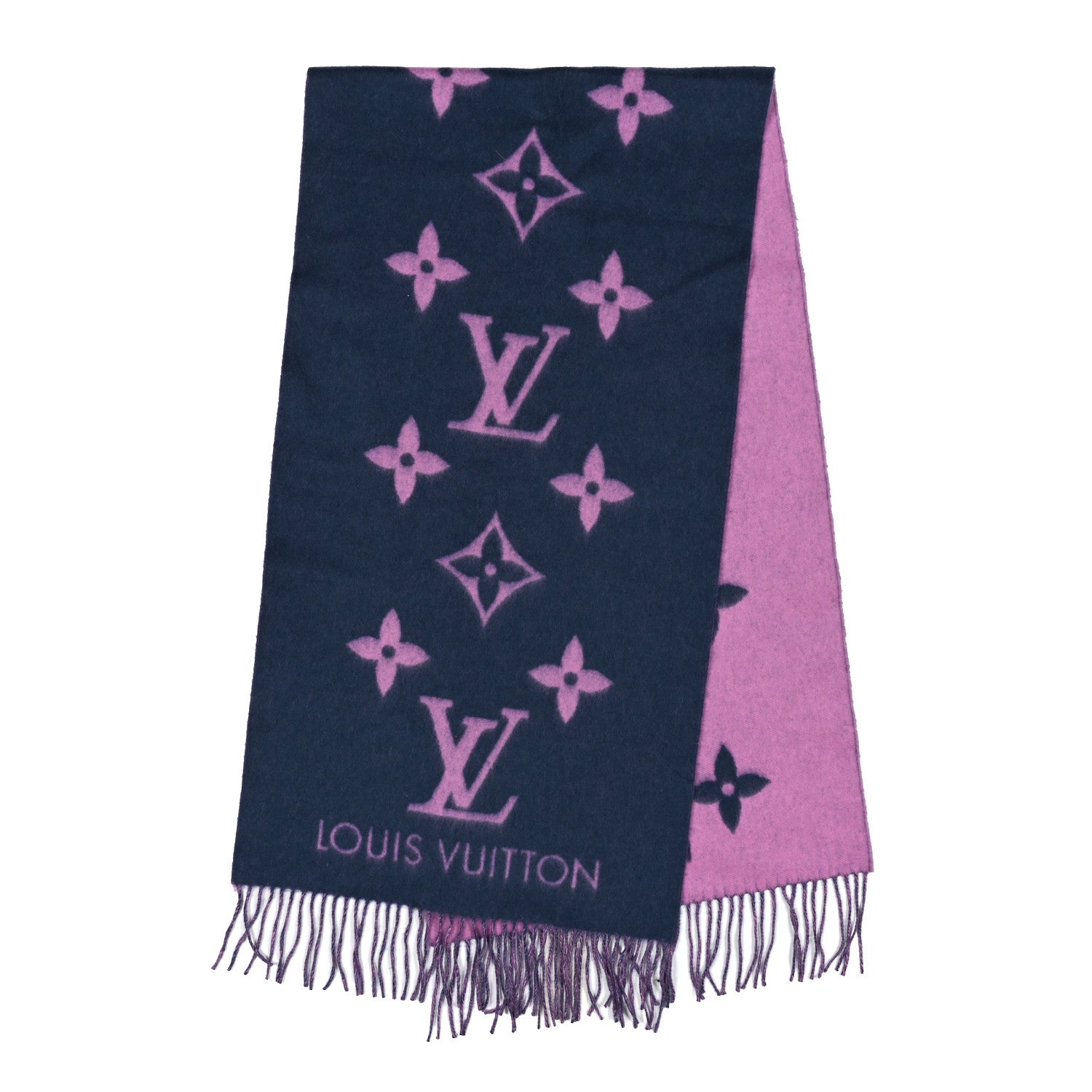 Cashmere Monogram Reykjavik Scarf Purple Pink