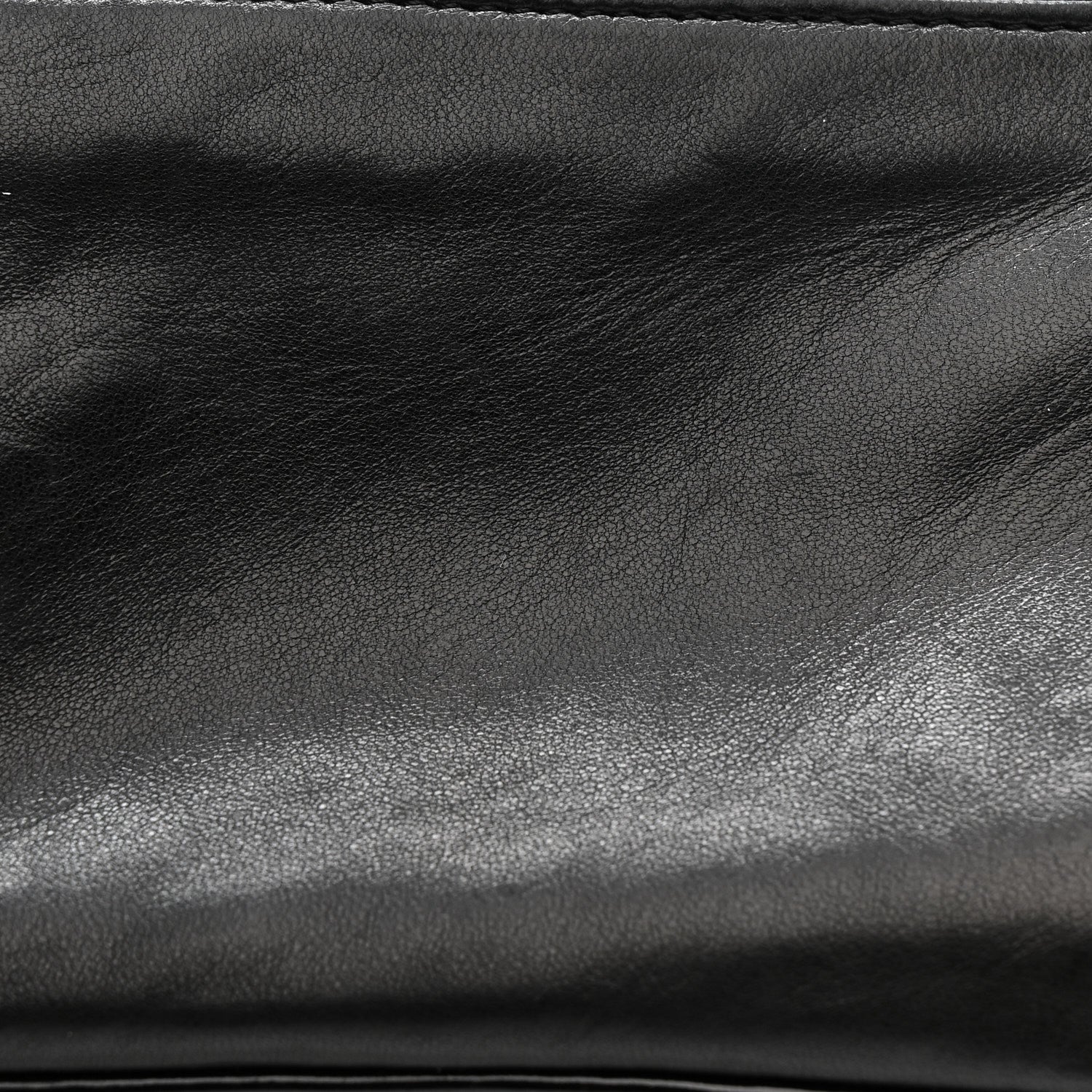 Lambskin Patent Camellia Wristlet Black