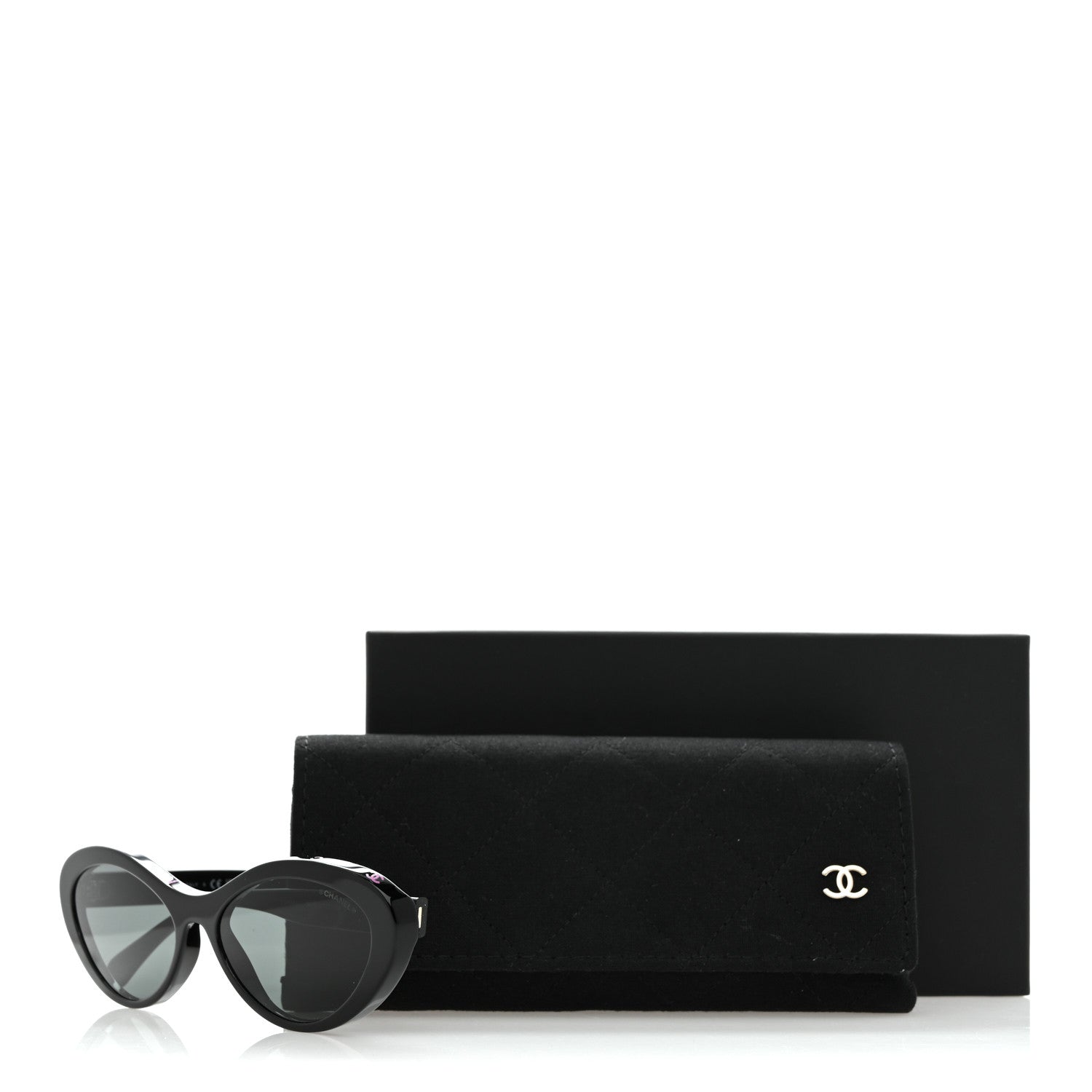 Acetate Oval Sunglasses 5416 Black Pink