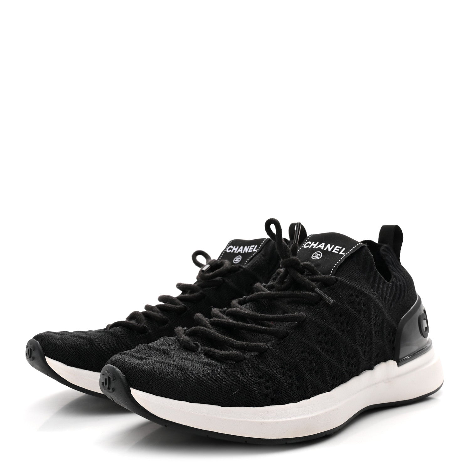 Fabric Logo Sneakers 37.5 Black