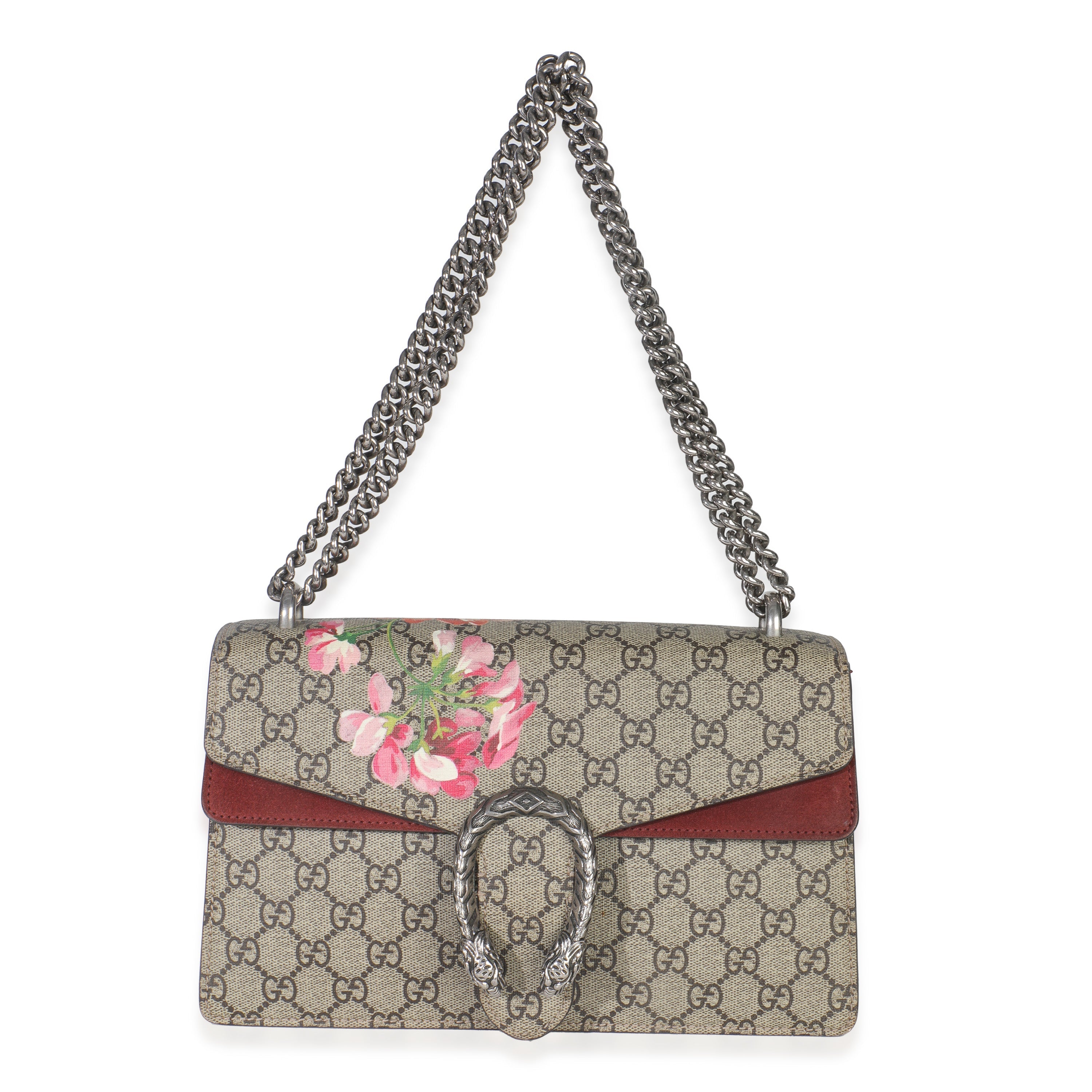 Beige Multicolor Dry Rose GG Supreme Canvas Blooms Small Dionysus Bag