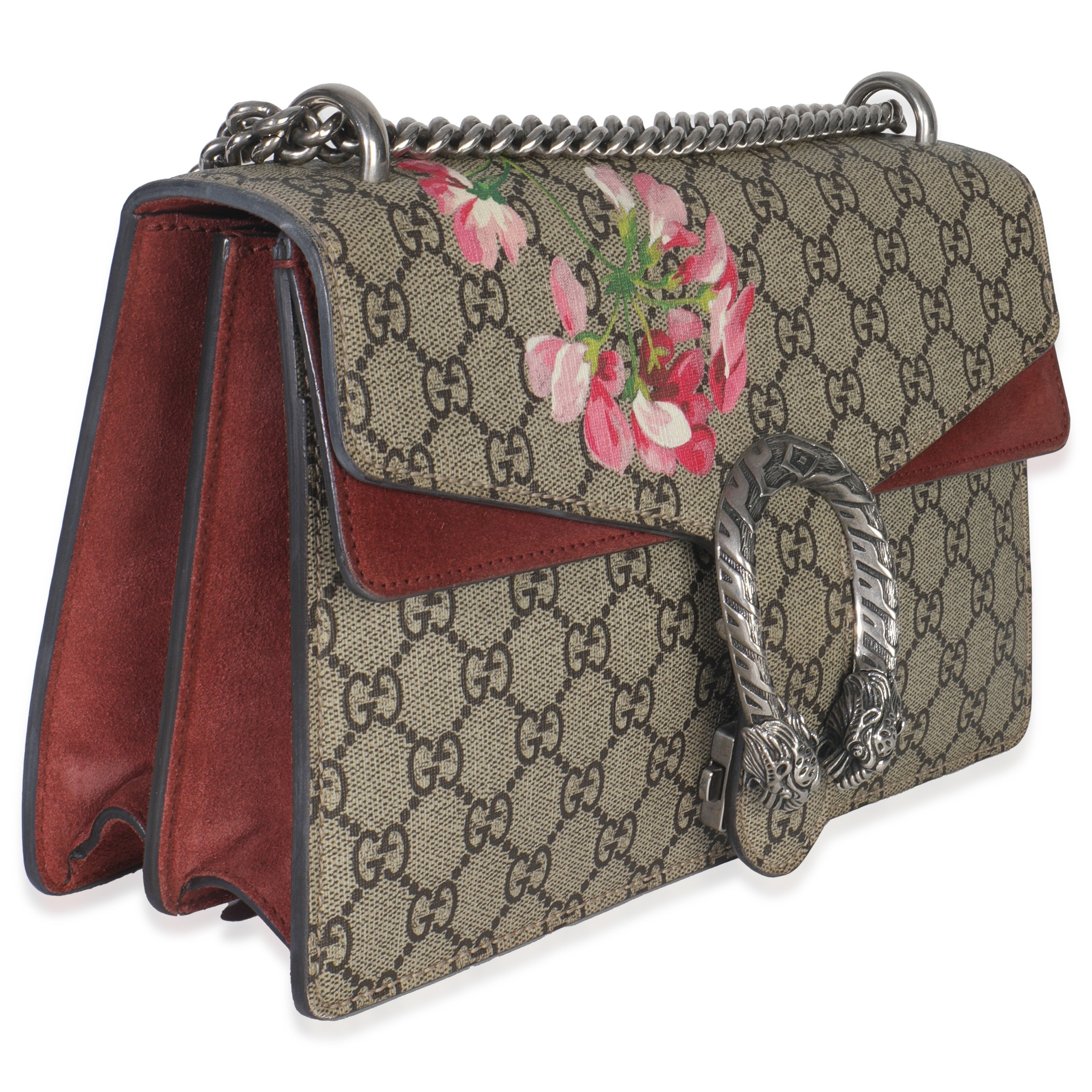 Beige Multicolor Dry Rose GG Supreme Canvas Blooms Small Dionysus Bag