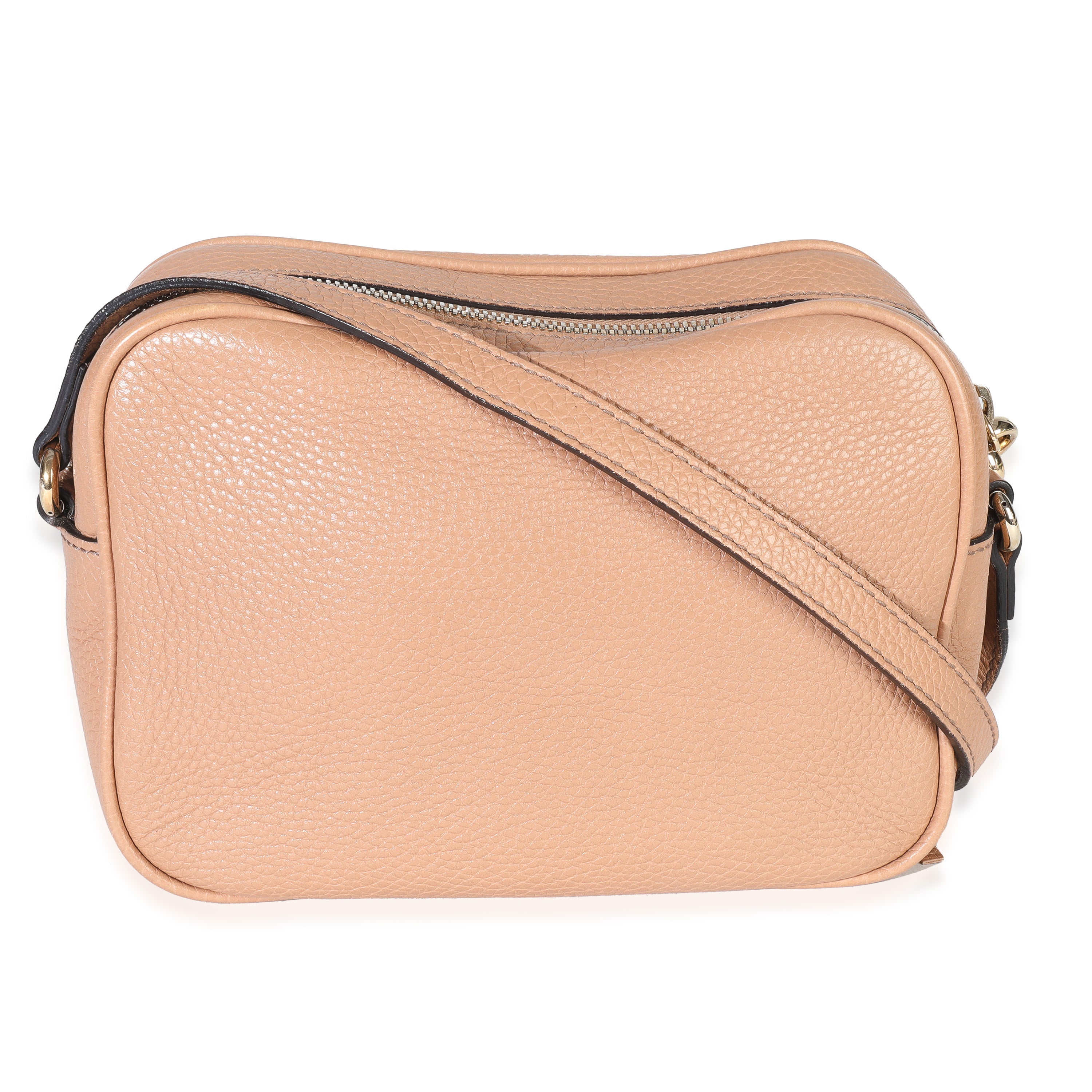 Beige Pebbled Calfskin Small Soho Disco Crossbody