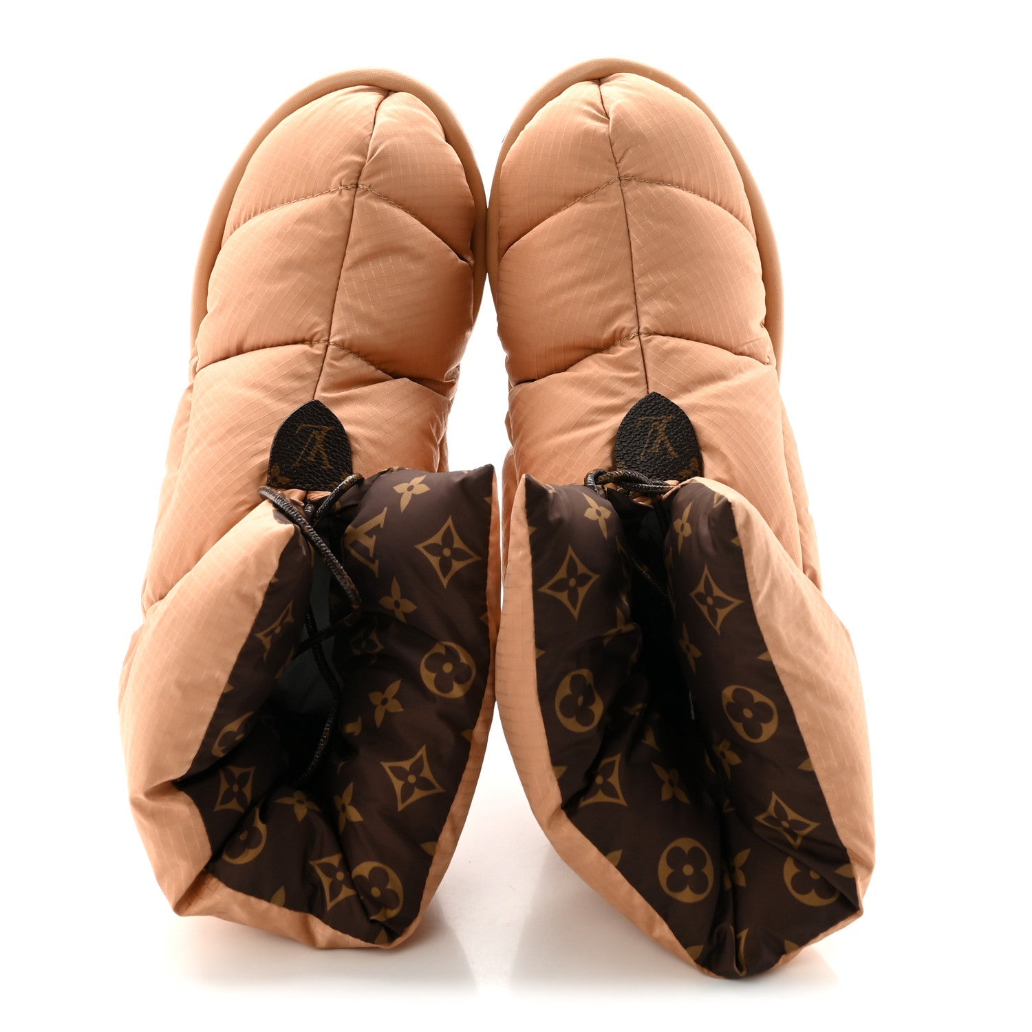 Nylon Monogram Pillow Comfort Ankle Boot 38 Beige