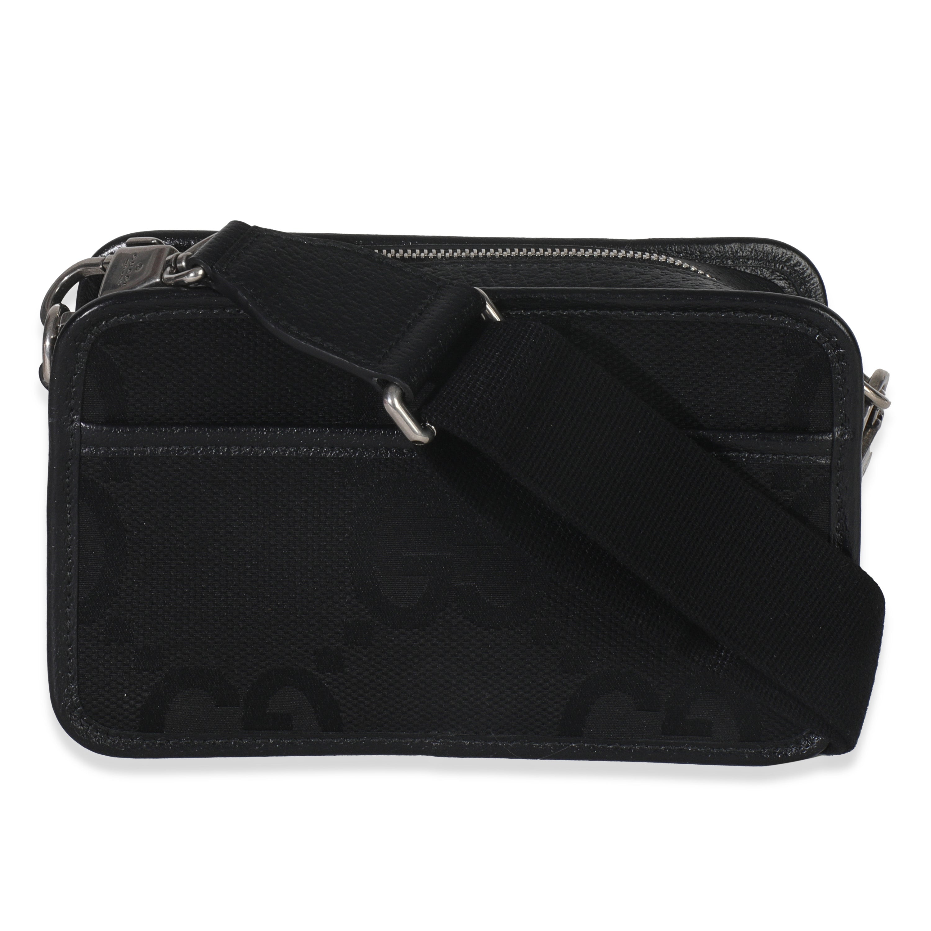 Black Jumbo GG Canvas Messenger Bag