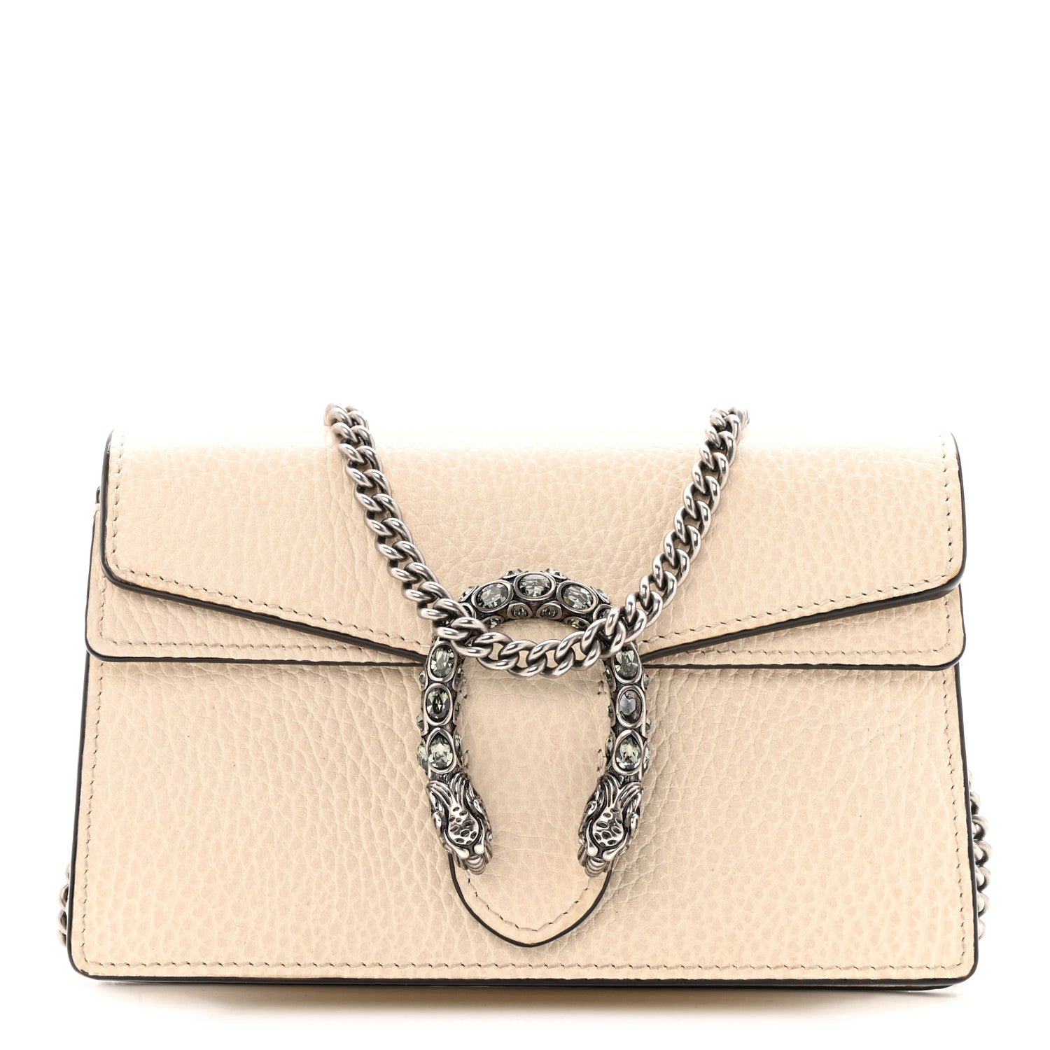 Dollar Calfskin Crystal Super Mini Dionysus Shoulder Bag Mystic White Black Diamond