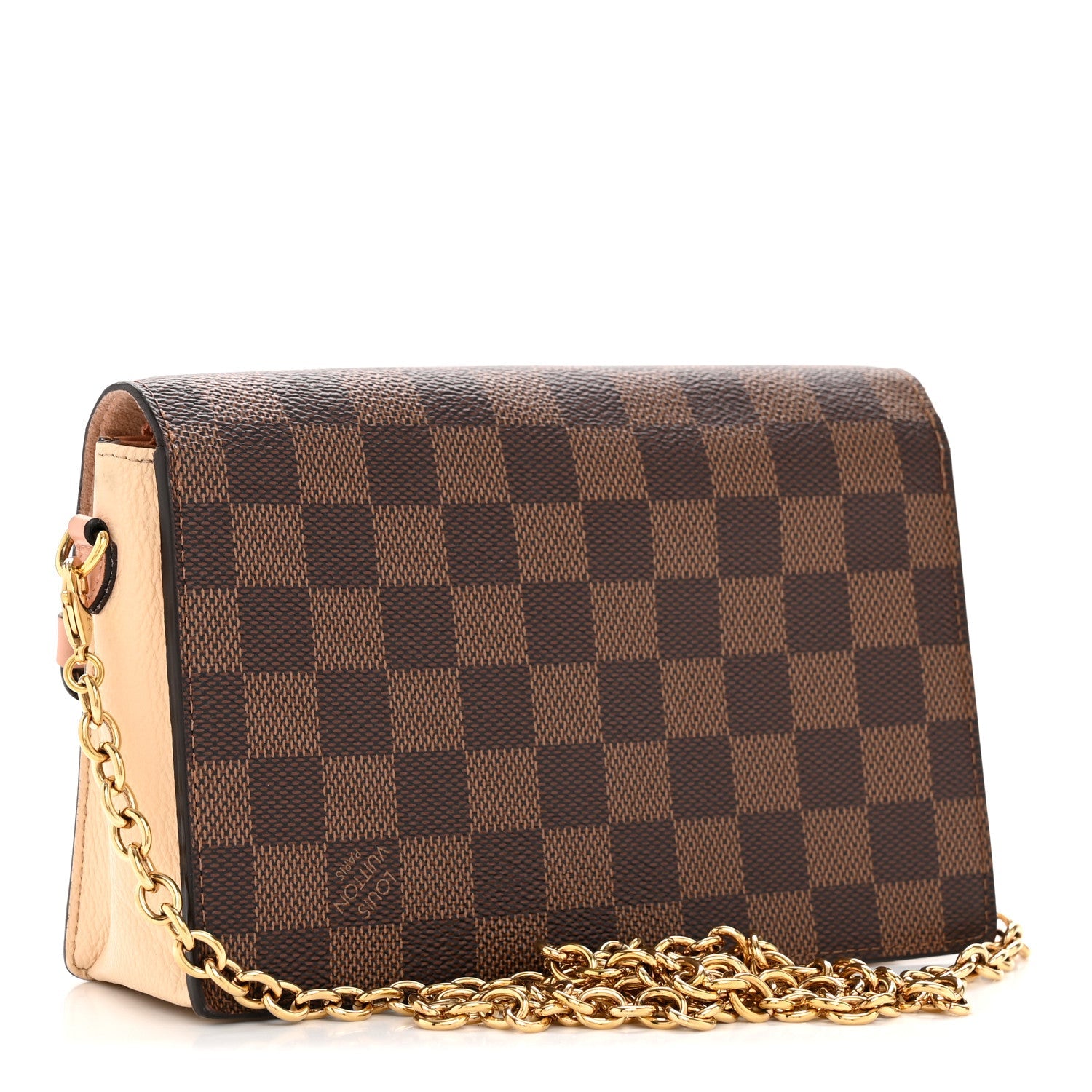 Damier Ebene Vavin Chain Wallet Creme