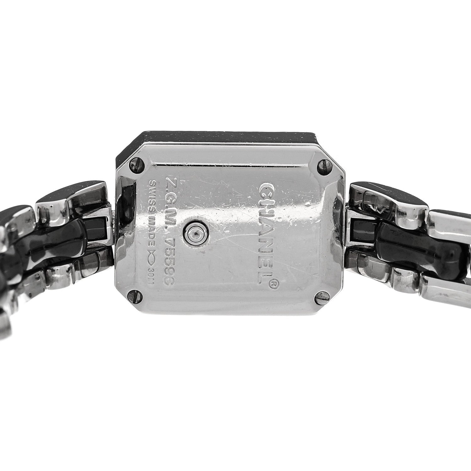Stainless Steel Ceramic Diamond Bezel 16mm Premiere Quartz Watch Black