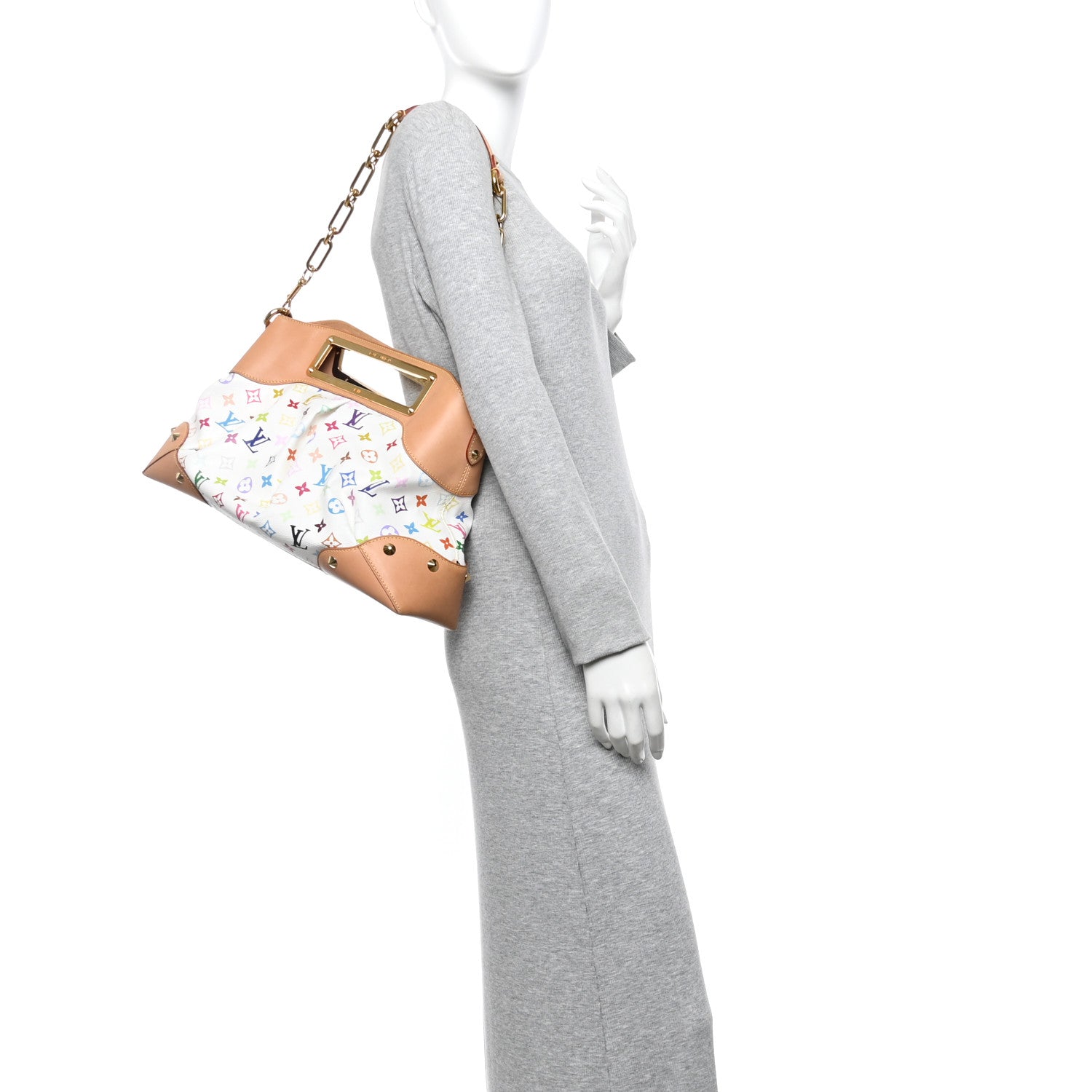 Monogram Multicolor Judy GM White