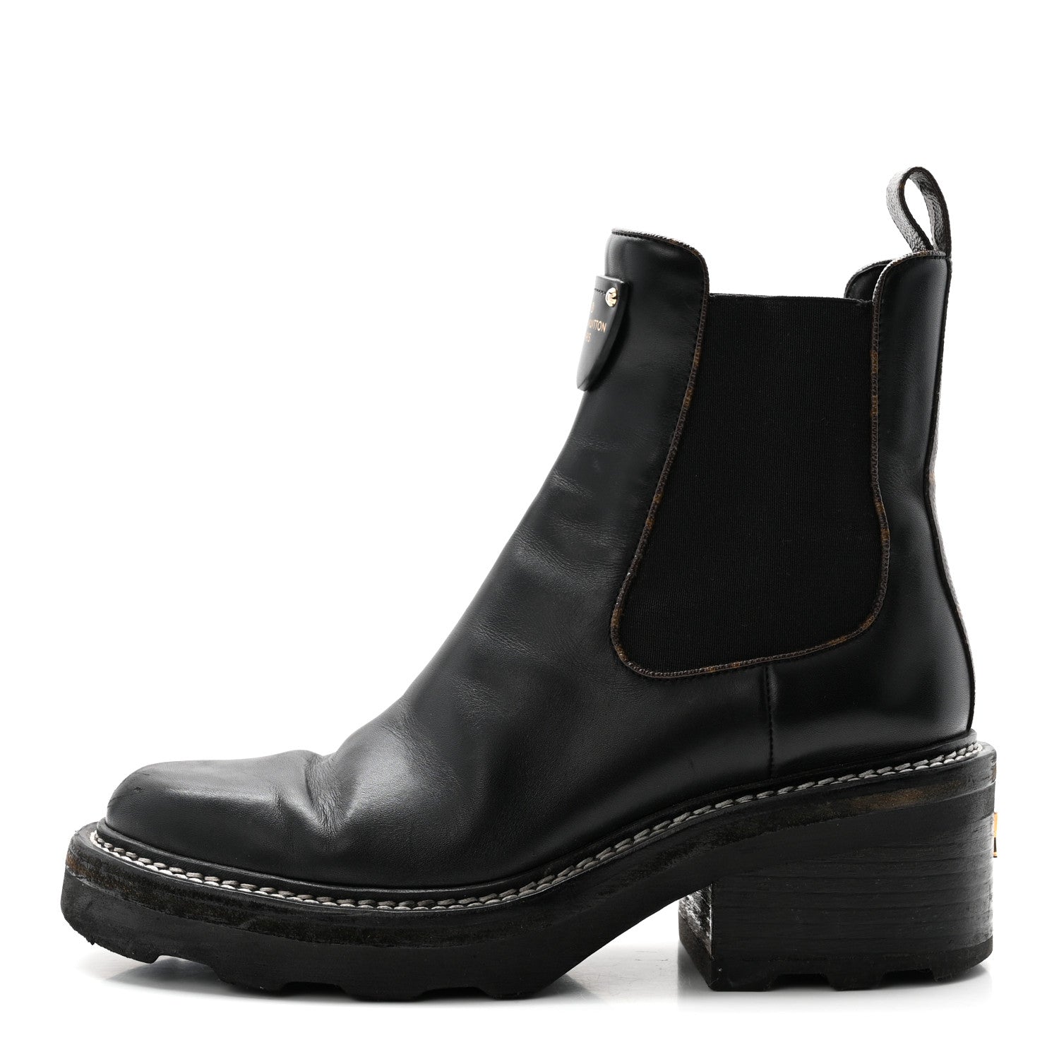 Calfskin Monogram Beaubourg Ankle Boots 38 Black