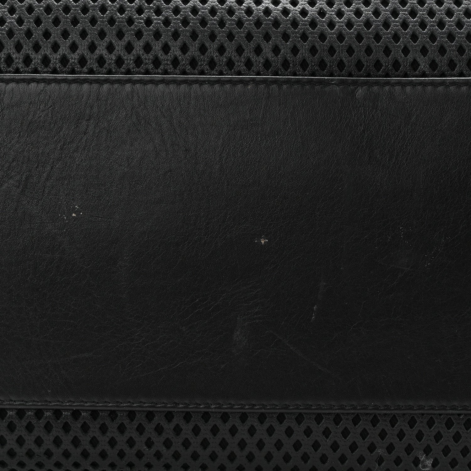 Calfskin Perforated Up In The Air Tote Black