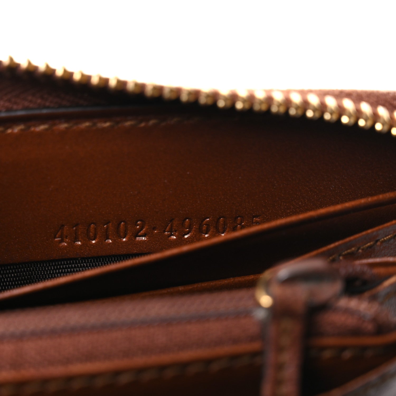 GG Supreme Monogram Cuoio Toscano Zip Around Wallet Beige Ebony Cuir