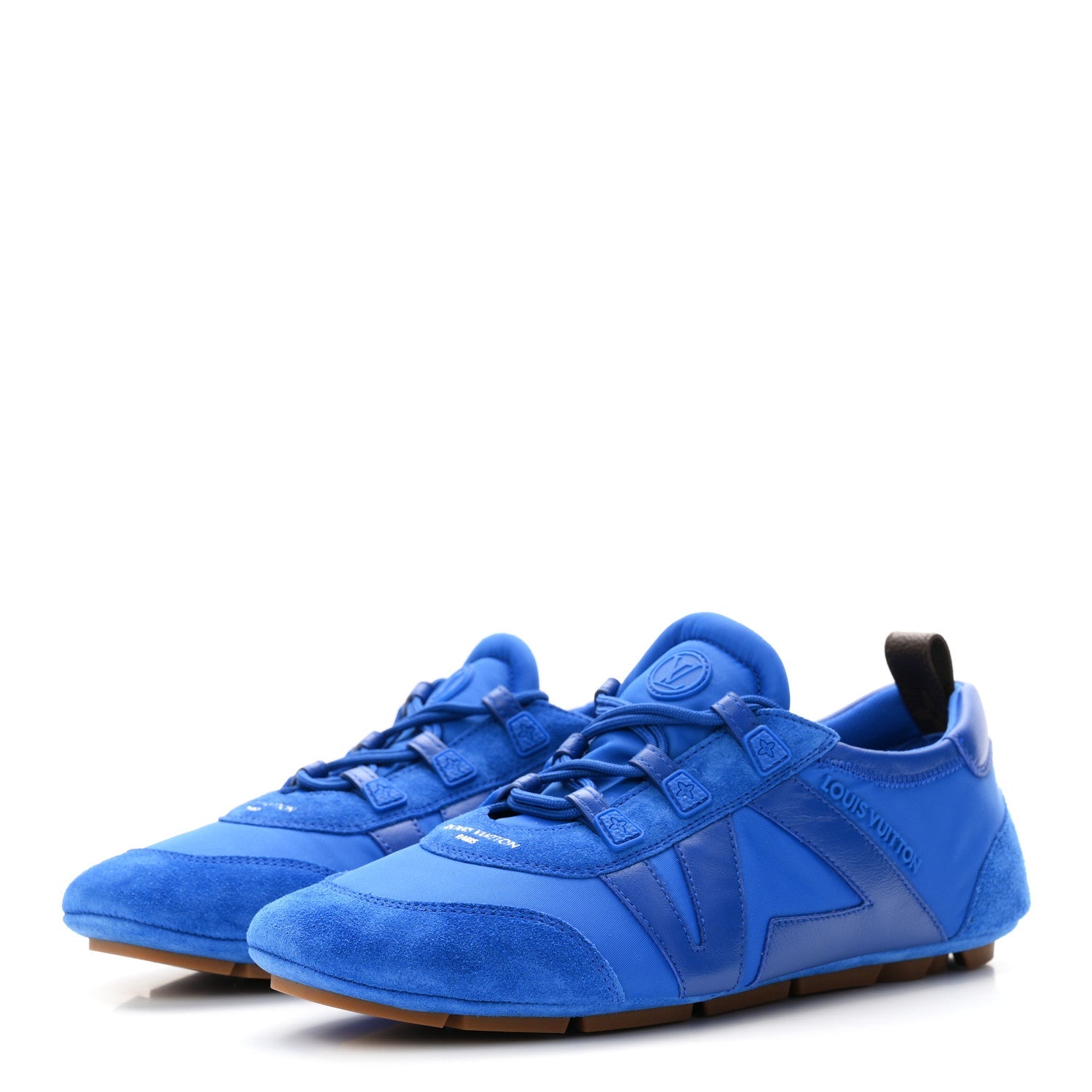 Suede Calfskin LV Sneakerina 39.5 Electric Blue