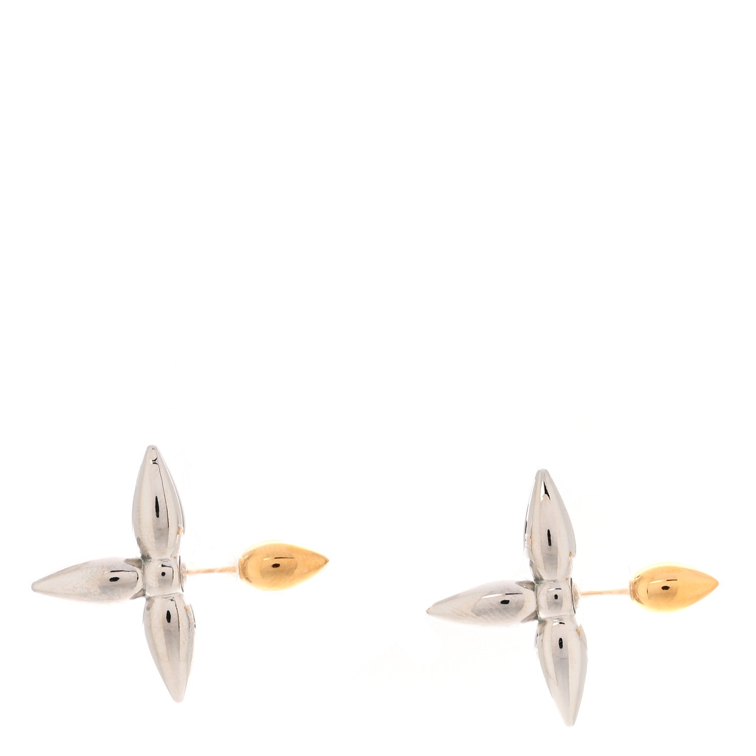 Metal Louisette Earrings Silver Gold