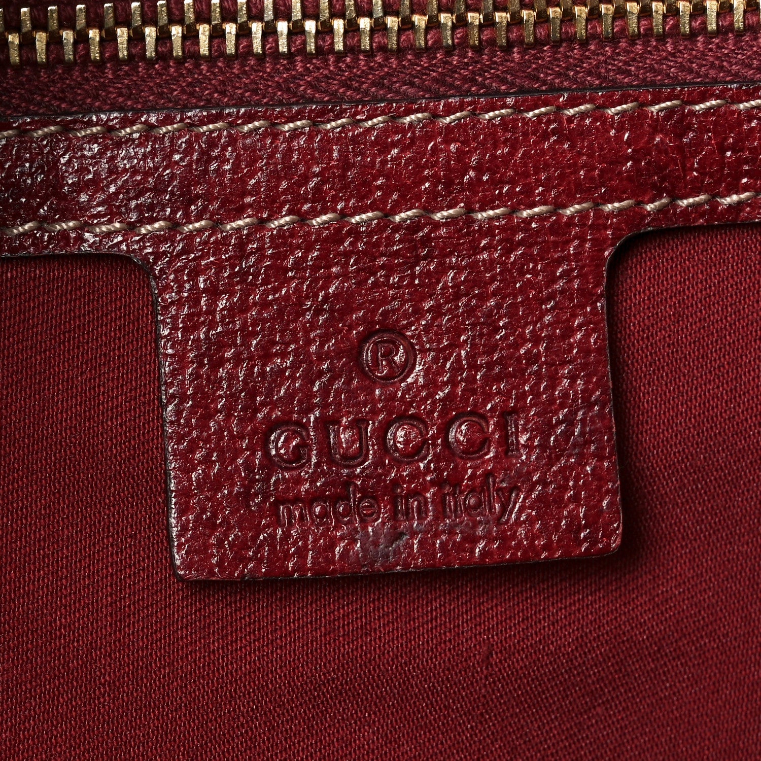 Canvas Horsebit Print Piston Lock Tote Red