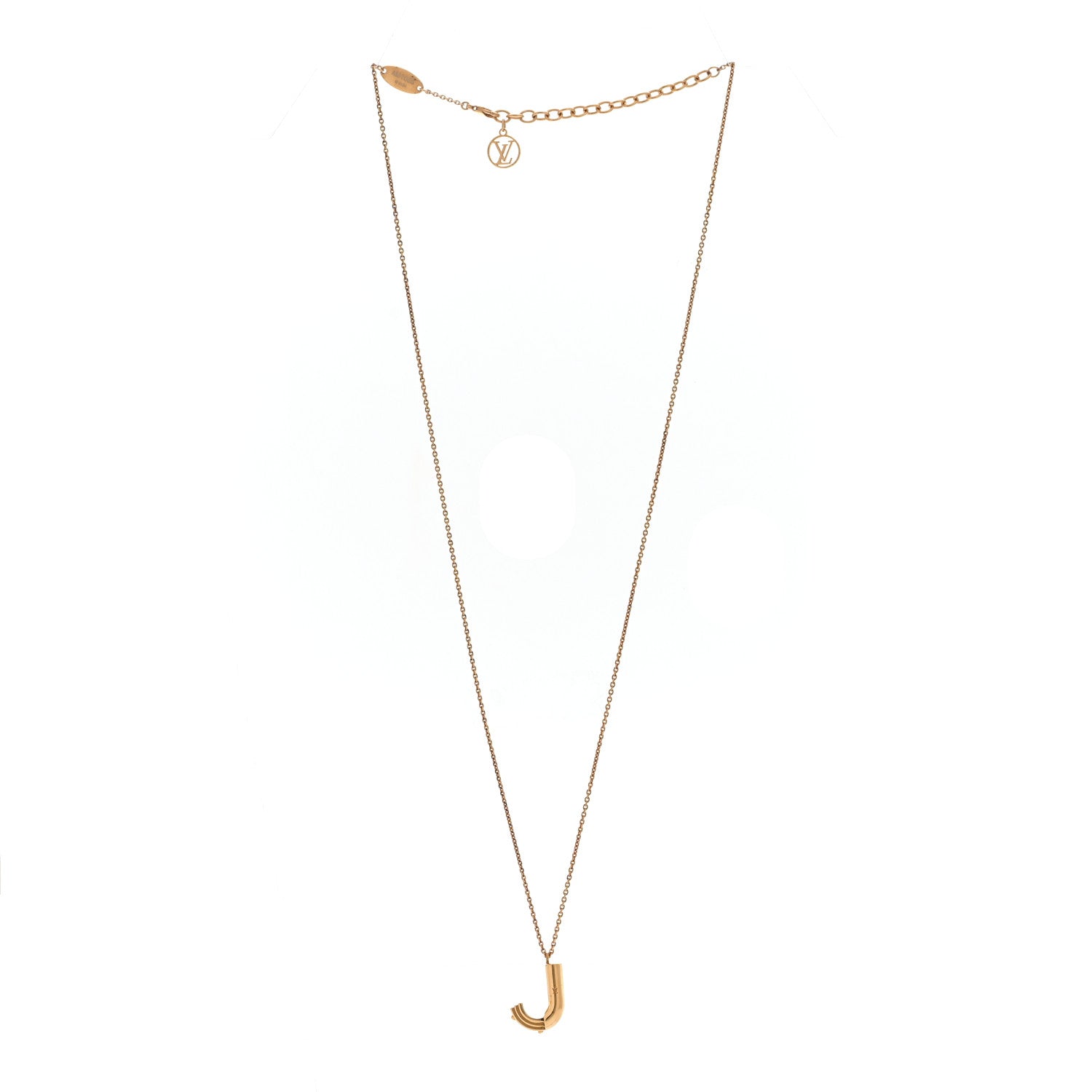 LV And Me Letter J Necklace Gold